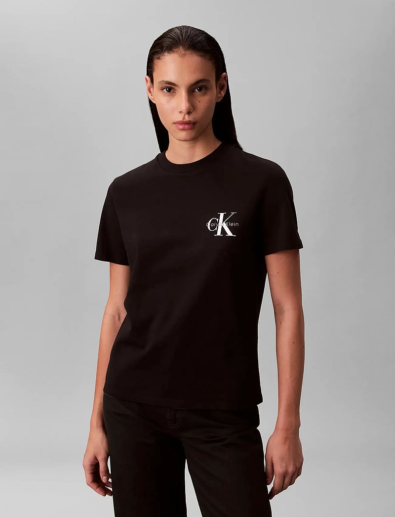 Calvin Klein Jeans - MONOLOGO CN 2 PACK TEE - t-shirts - black bright white - 3