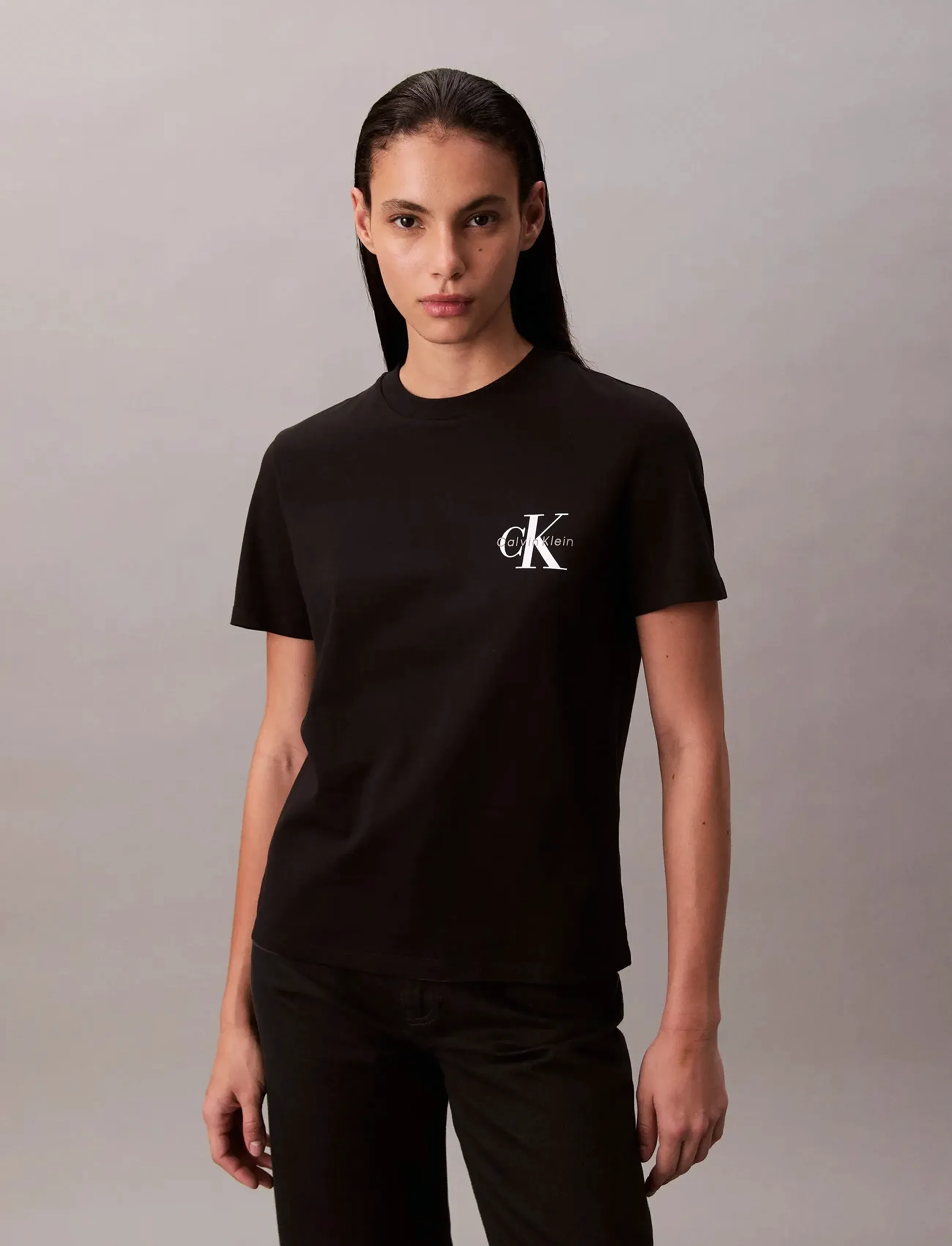 Calvin Klein Jeans - MONOLOGO CN 2 PACK TEE - t-särgid - black / brilliant white - 3