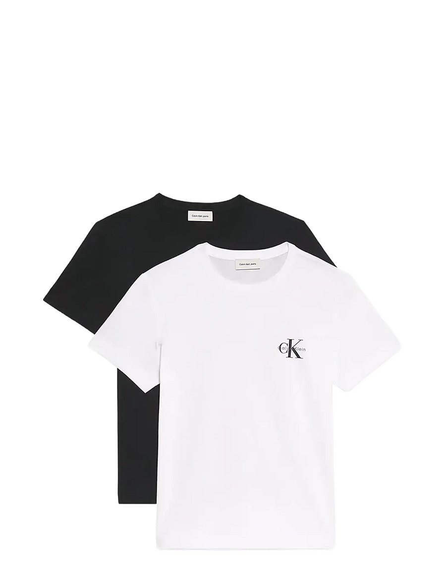 Calvin Klein Jeans - MONOLOGO CN 2 PACK TEE - t-särgid - black w white - 1