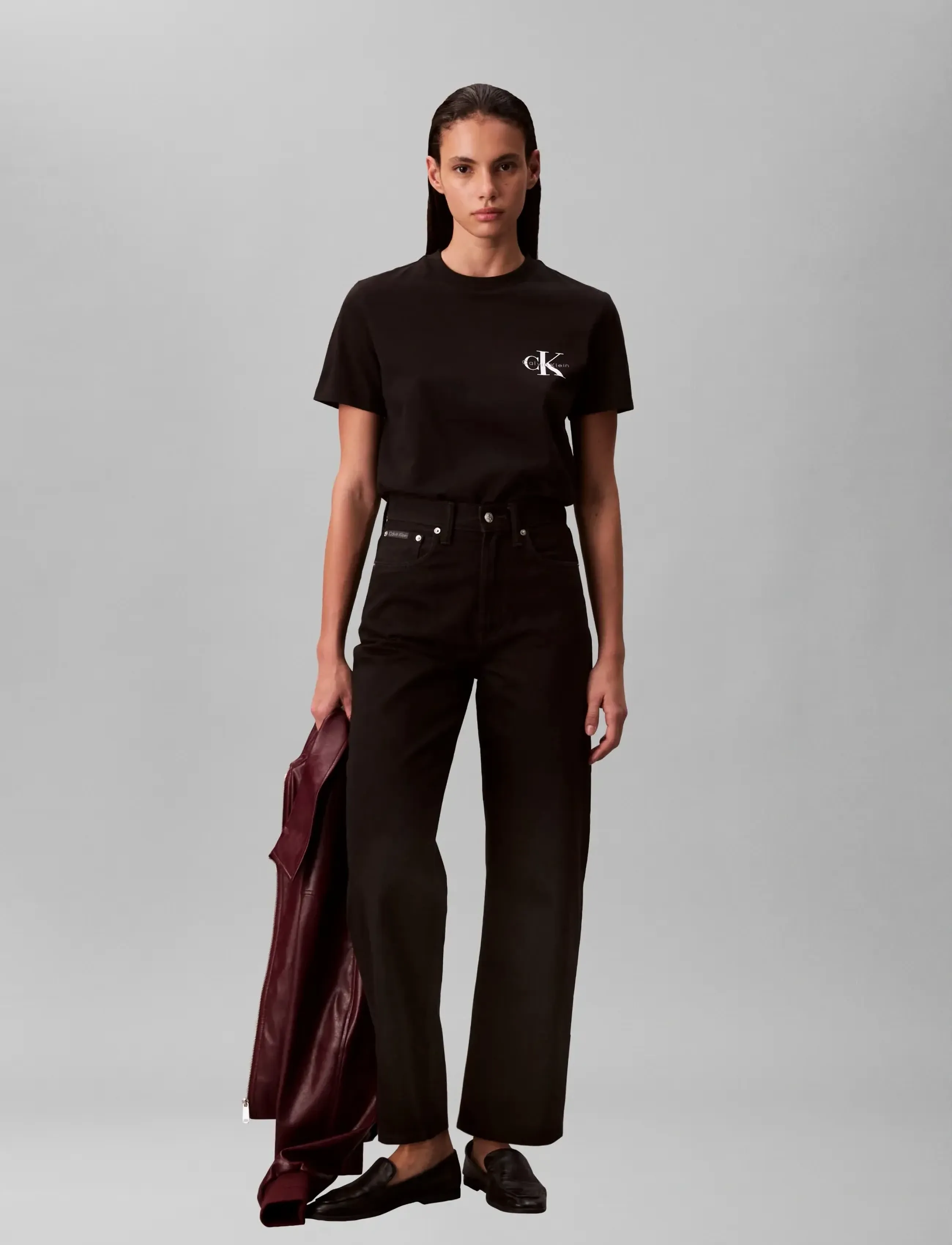 Calvin Klein Jeans MONOLOGO CN 2 PACK TEE - T-shirts - BLACK W  WHITE / multi