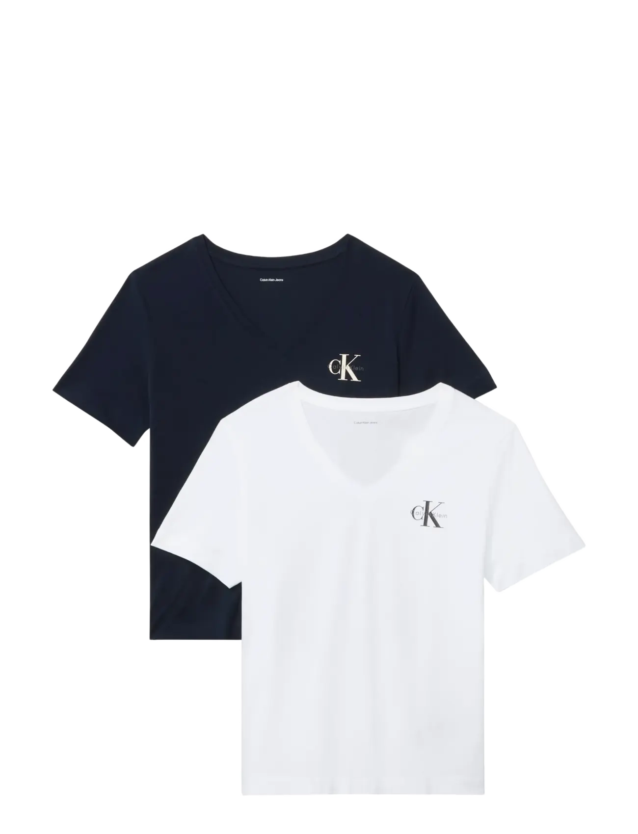 Calvin Klein Jeans - MONOLOGO VNK 2PACK TEE - t-shirts - bright white   dark sapphire - 1
