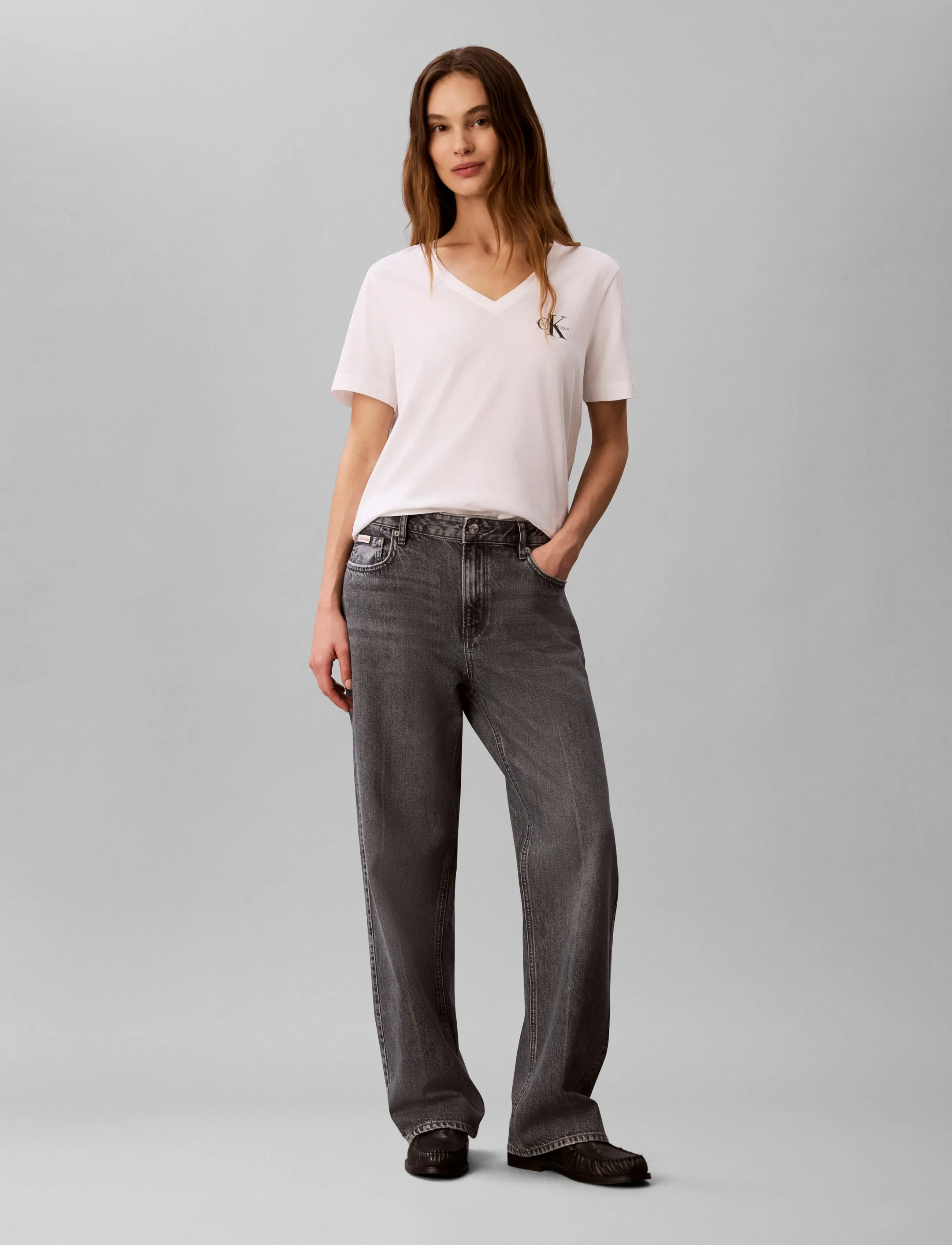 Calvin Klein Jeans MONOLOGO VNK 2PACK TEE - Calvin Klein - BRIGHT WHITE   DARK SAPPHIRE / white