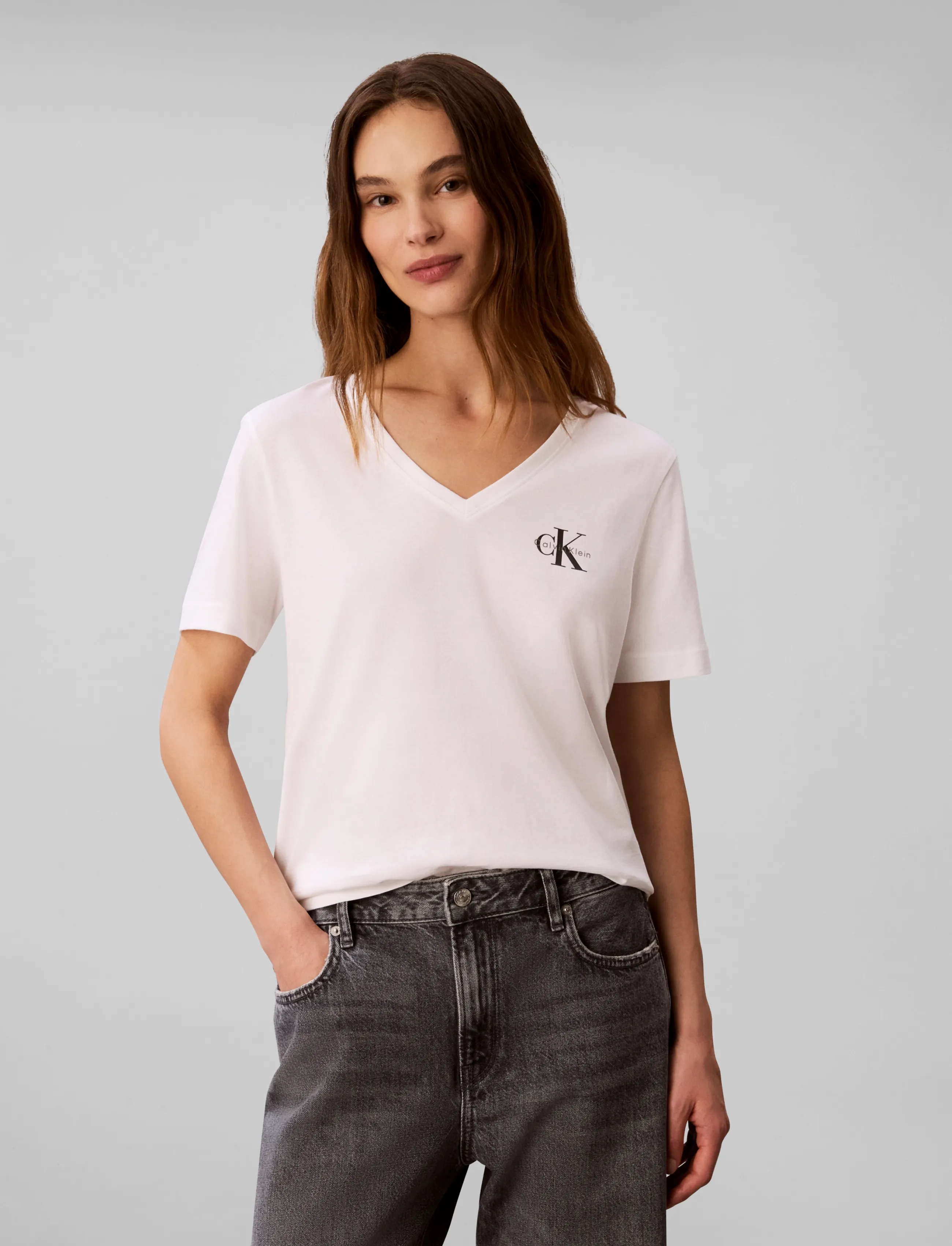 Calvin Klein Jeans - MONOLOGO VNK 2PACK TEE - t-shirts - bright white   dark sapphire - 3