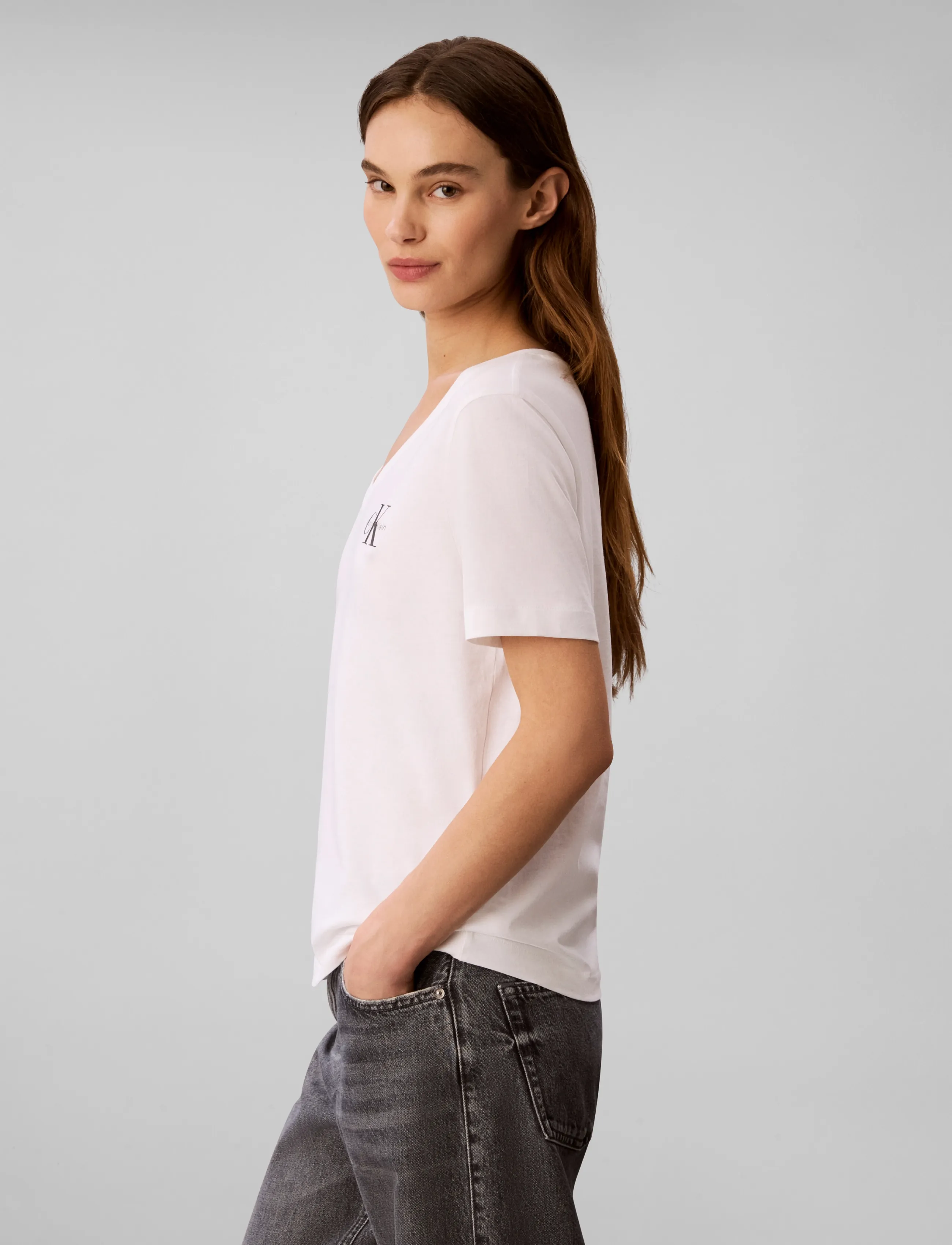 Calvin Klein Jeans - MONOLOGO VNK 2PACK TEE - t-shirts - bright white   dark sapphire - 5