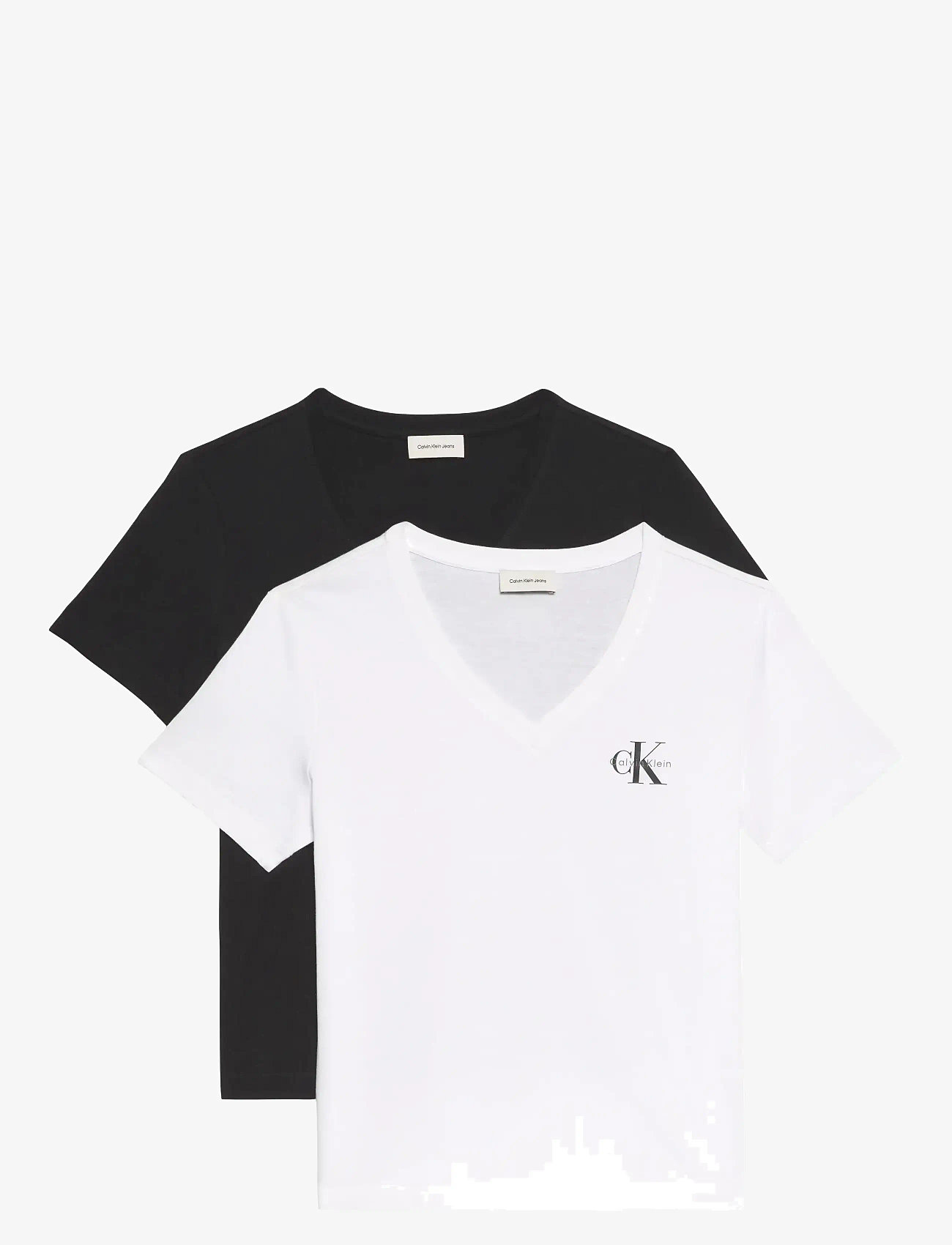 Calvin Klein Jeans - MONOLOGO VNK 2PACK TEE - t-särgid - black    bright white - 1