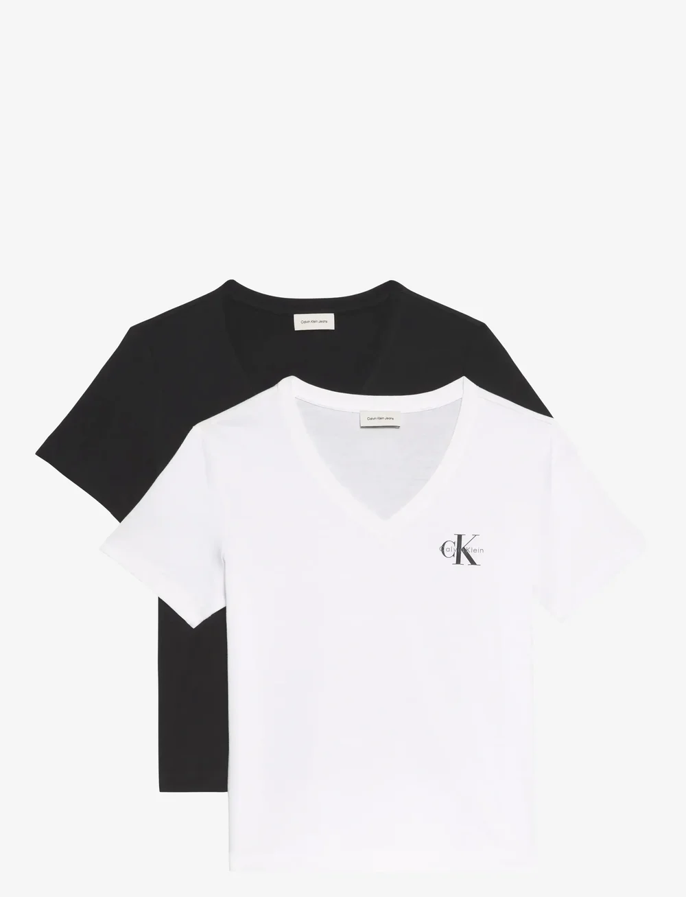Calvin Klein Jeans - A- Logo VN 2 pack Tee - t-särgid - black / brilliant white - 1