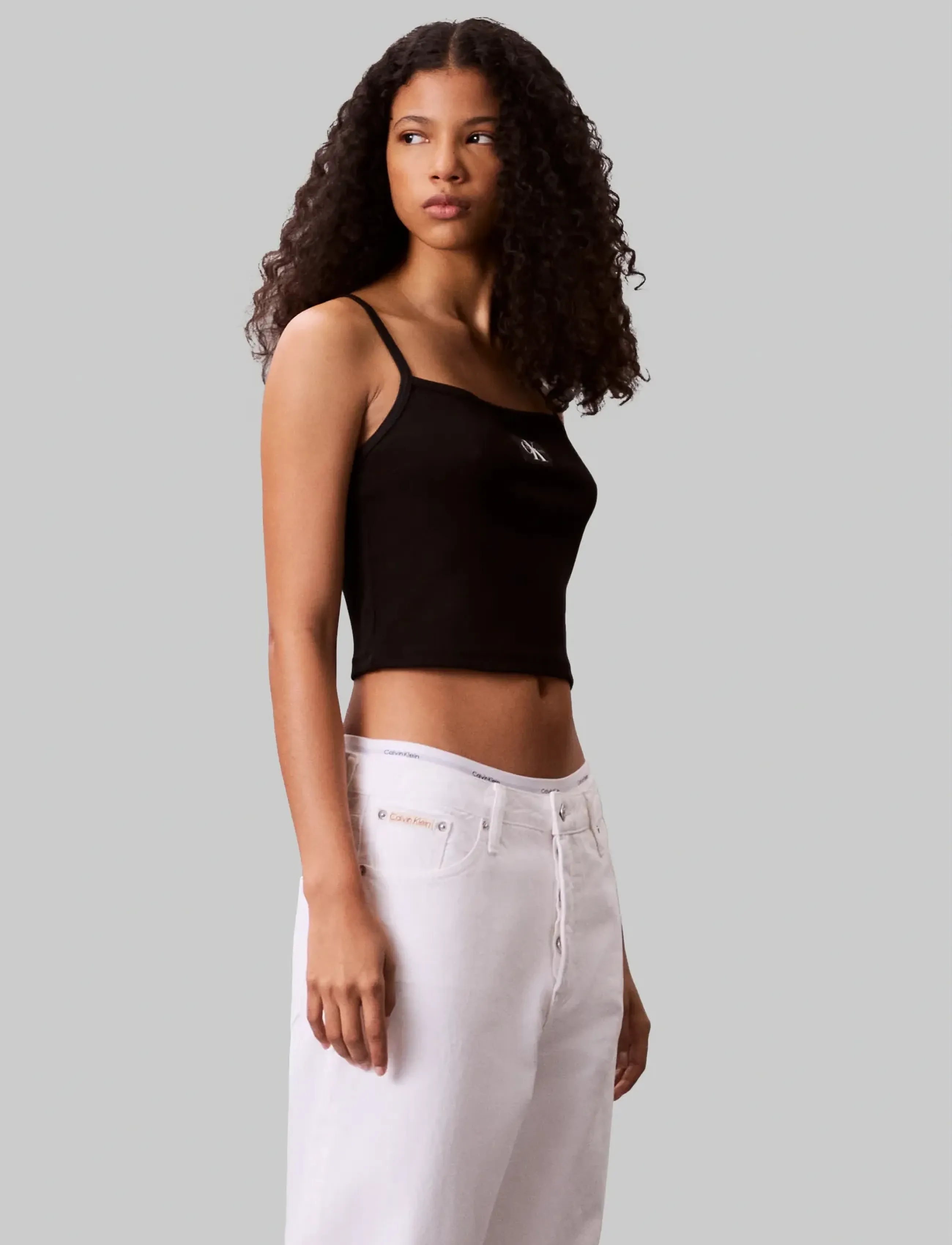 Calvin Klein Jeans A - Woven Label Rib Cami linnen dam – bild 5