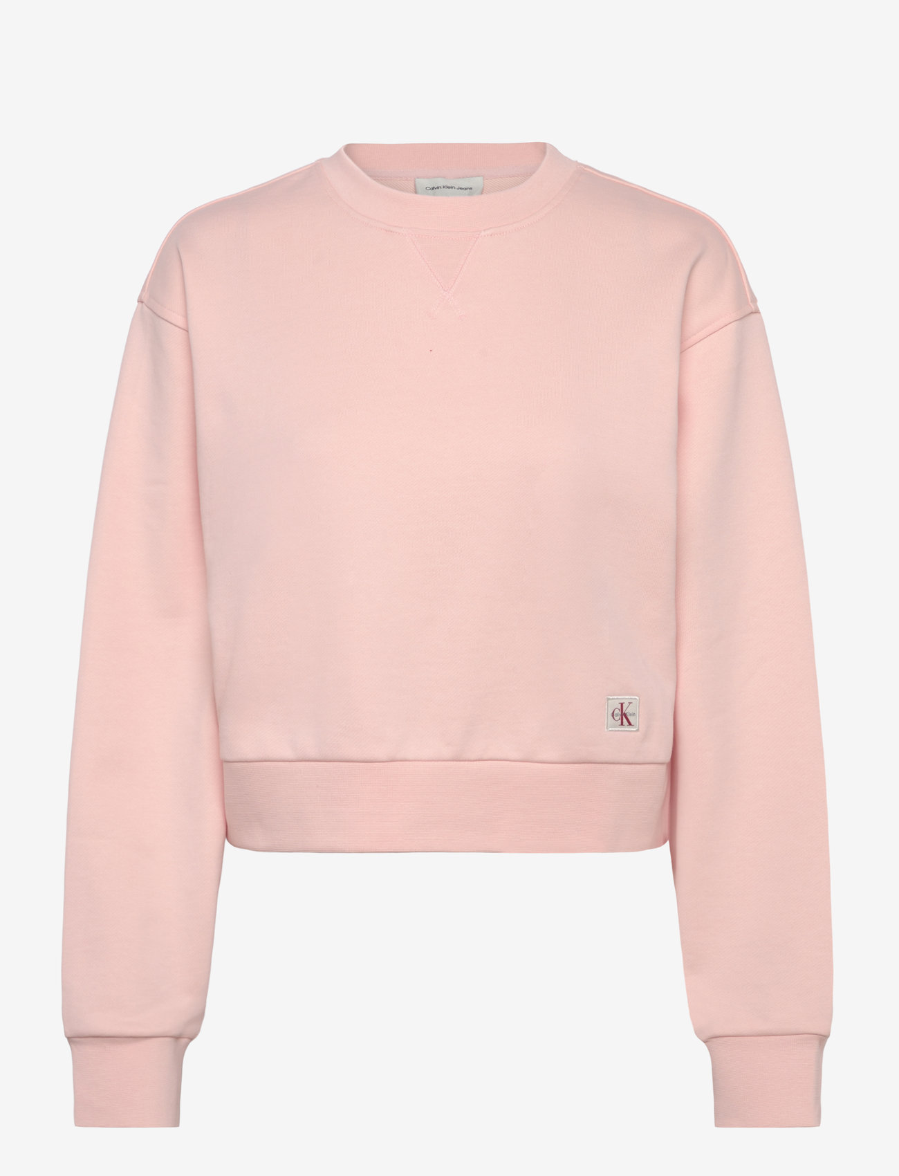 Calvin Klein Jeans - A - CROPPED BADGE LOGO SWEATSHIR - hverdags stil - cloud pink - 1
