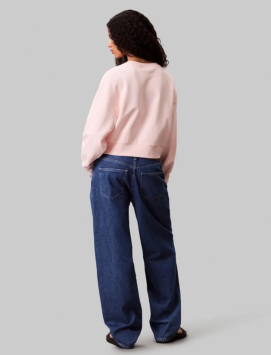 Calvin Klein Jeans - FRENCH TERRY WOVEN LABEL CREW SW - everyday style - cloud pink - 4