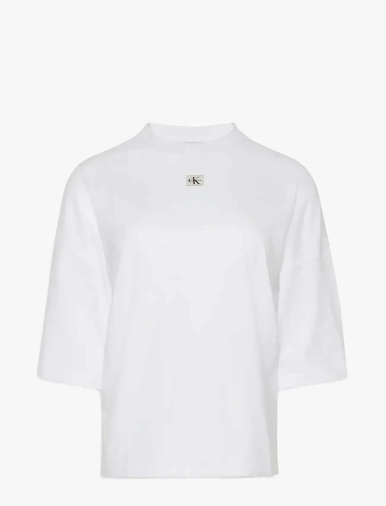 Calvin Klein Jeans - SS WOVEN LABEL OVERSIZED TEE - t-shirts - brilliant white - 1