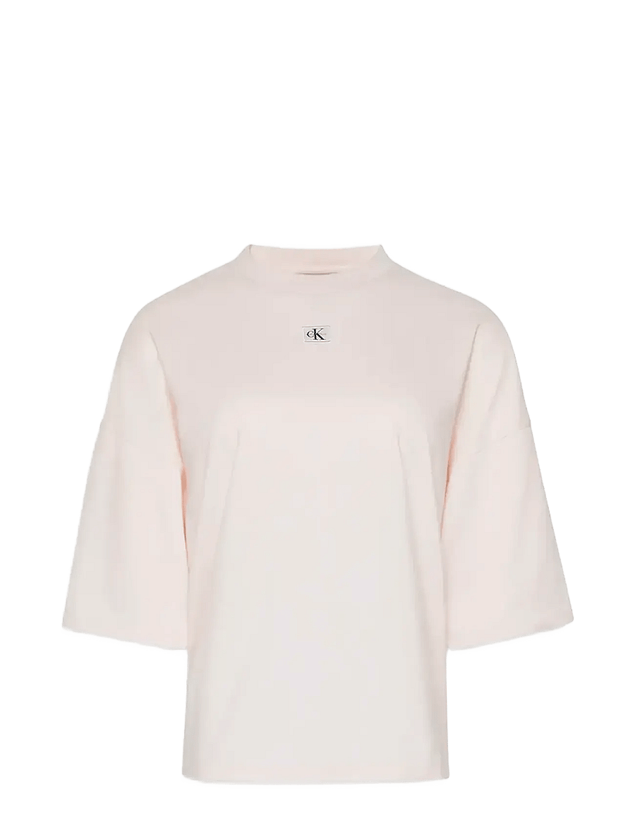 Calvin Klein Jeans - SS WOVEN LABEL OVERSIZED TEE - t-shirts - tender blush - 1