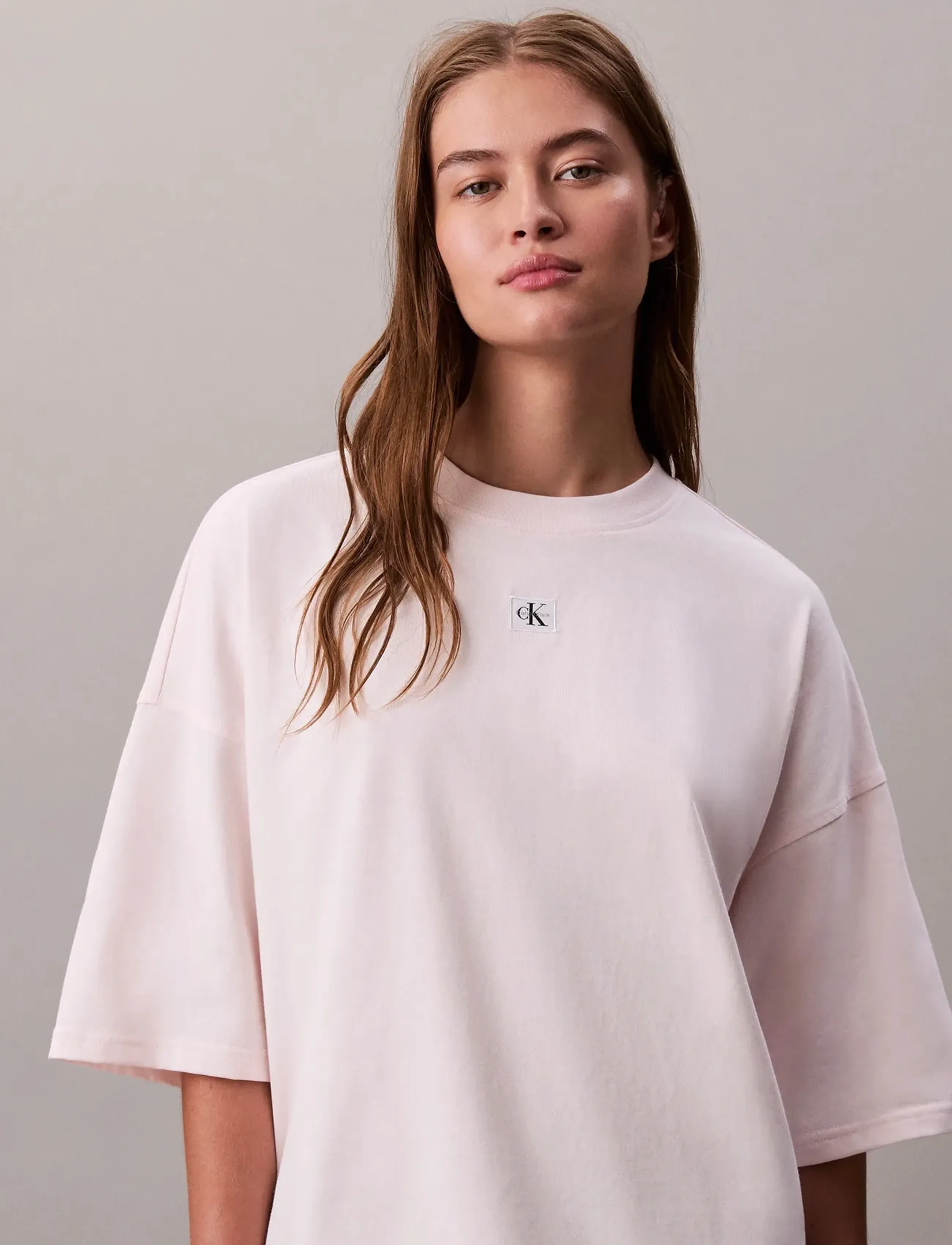 Calvin Klein Jeans - SS WOVEN LABEL OVERSIZED TEE - t-shirts - tender blush - 3
