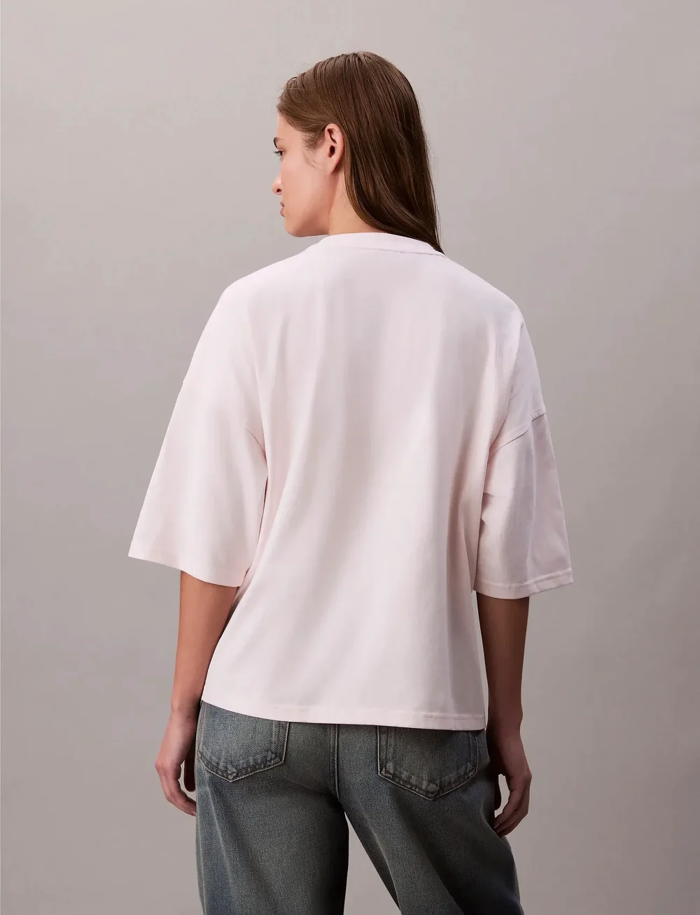 Calvin Klein Jeans - SS WOVEN LABEL OVERSIZED TEE - t-shirts - tender blush - 5
