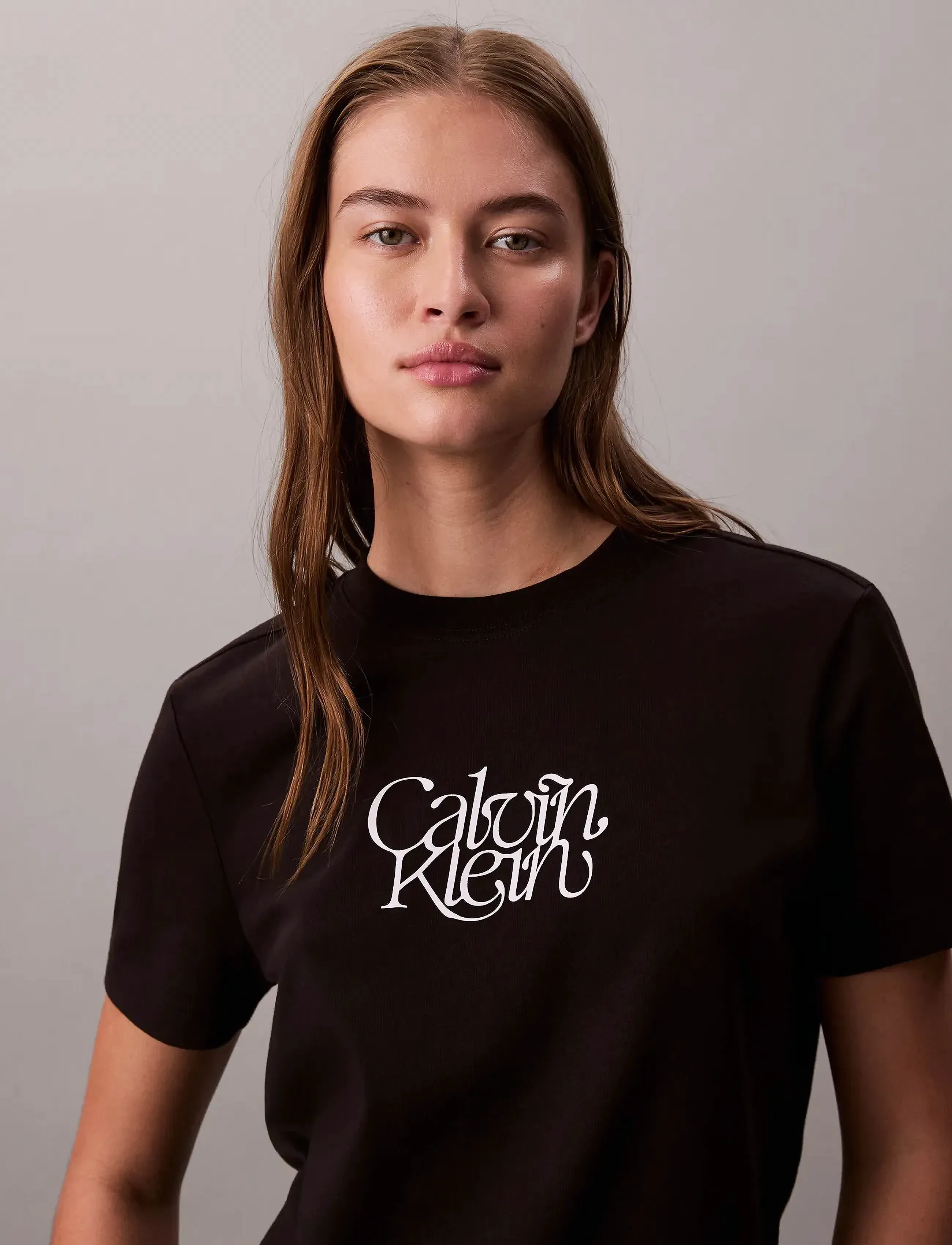 Calvin Klein Jeans - SS FITTED SCRIPT CALVIN KLEIN TE - t-shirts - black - 2