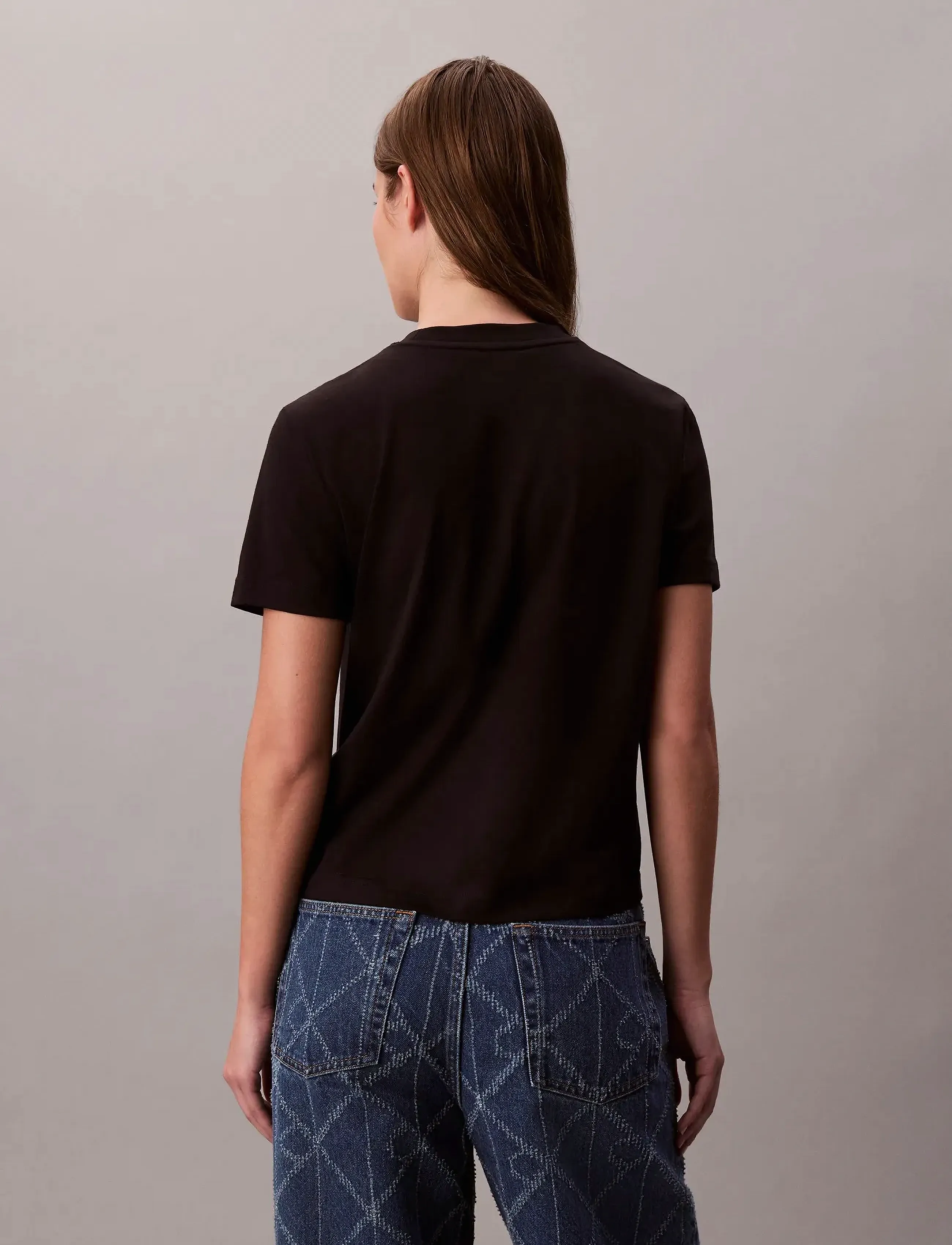 Calvin Klein Jeans - SS FITTED SCRIPT CALVIN KLEIN TE - t-shirts - black - 5