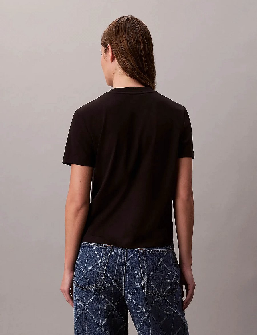 Calvin Klein Jeans - SS FITTED SCRIPT CALVIN KLEIN TE - t-shirts - black - 5