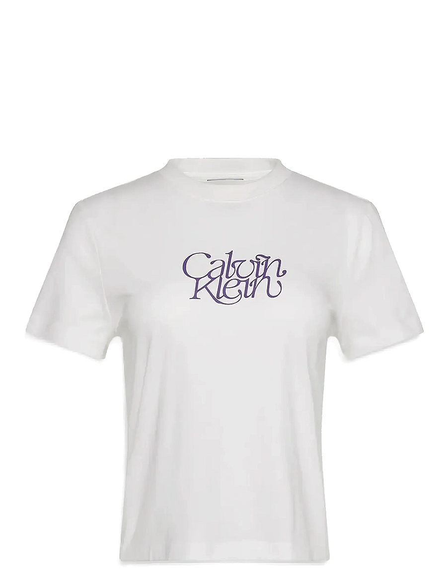 Calvin Klein Jeans - SS FITTED SCRIPT CALVIN KLEIN TE - t-shirts - brilliant white - 1
