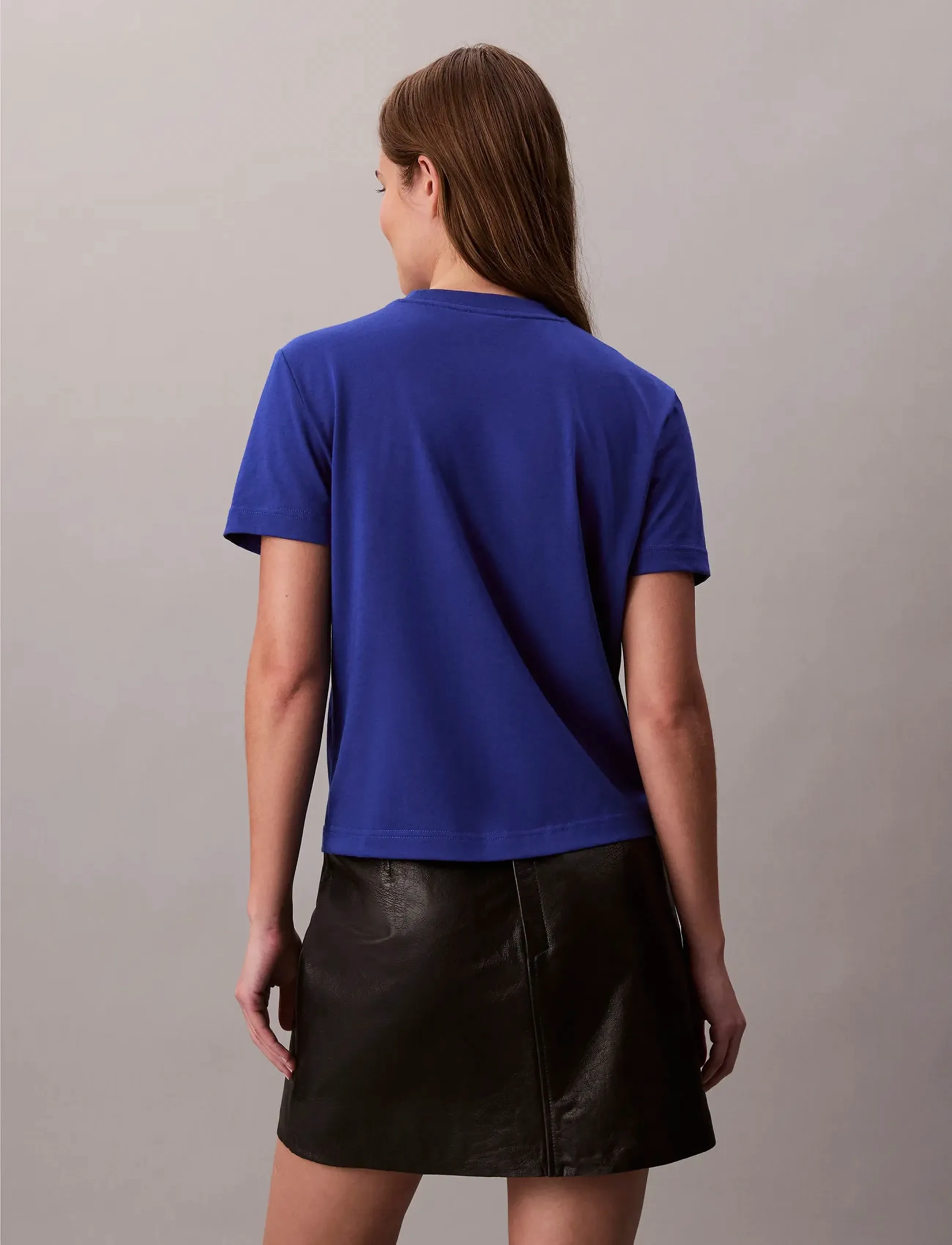 Calvin Klein Jeans - SS FITTED SCRIPT CALVIN KLEIN TE - t-shirts - cobalt - 5