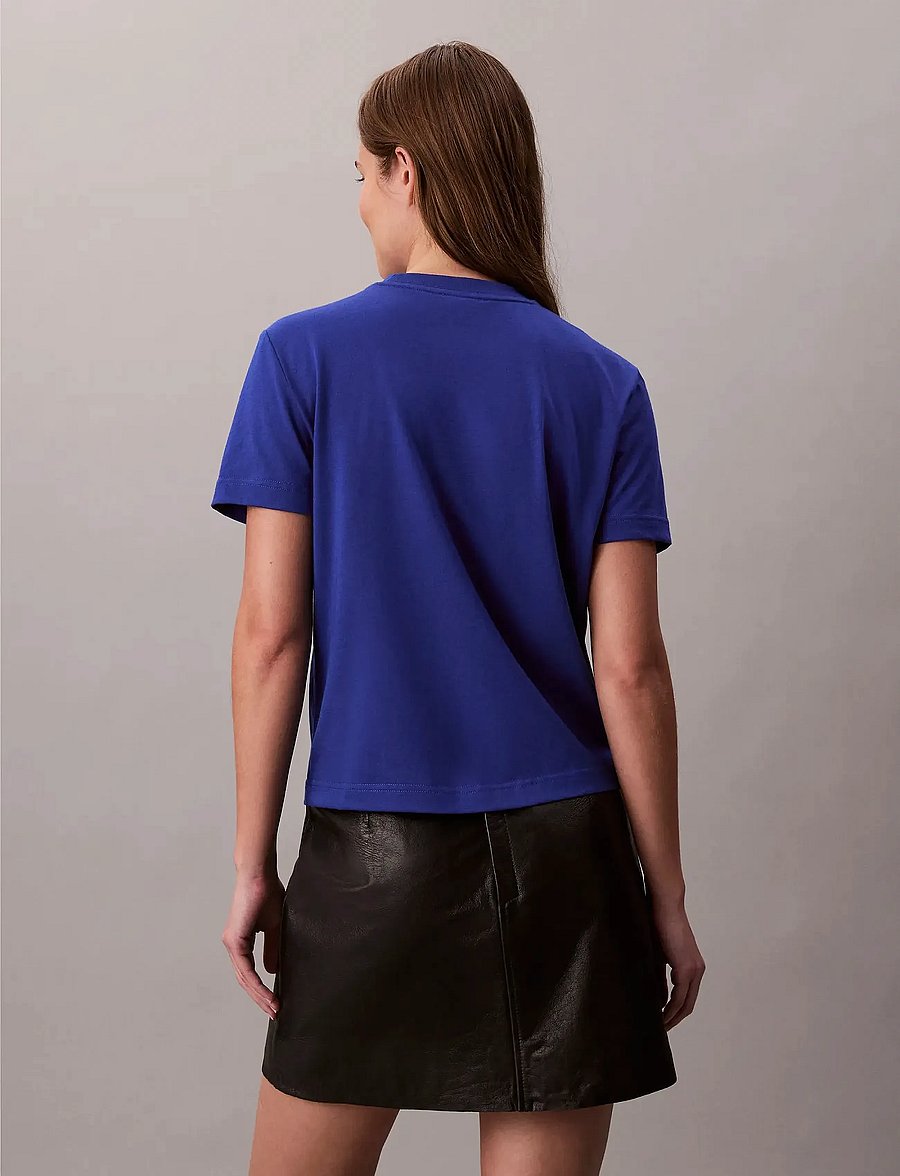 Calvin Klein Jeans - SS FITTED SCRIPT CALVIN KLEIN TE - t-shirts - cobalt - 5