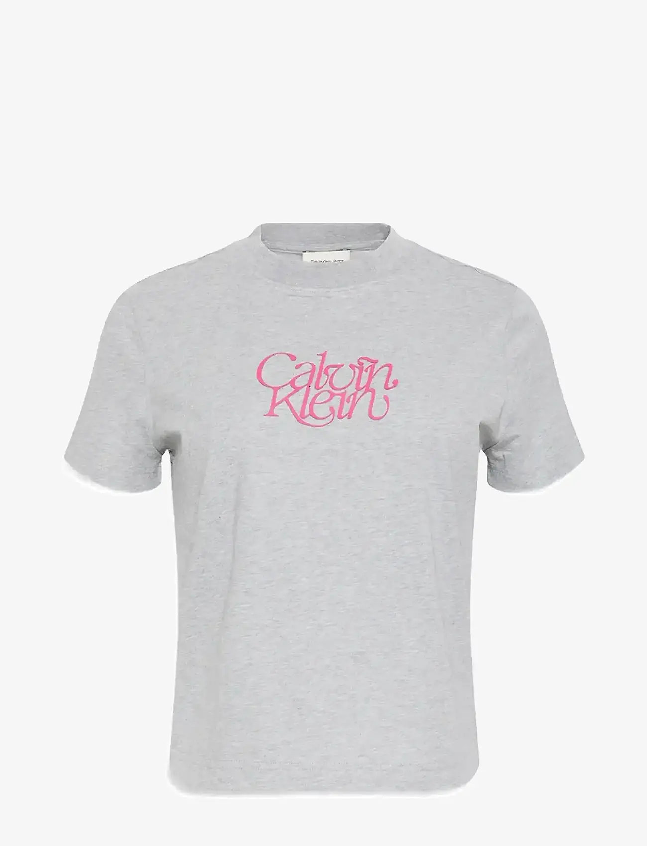 Calvin Klein Jeans - SS FITTED SCRIPT CALVIN KLEIN TE - t-shirts - history grey heather - 1