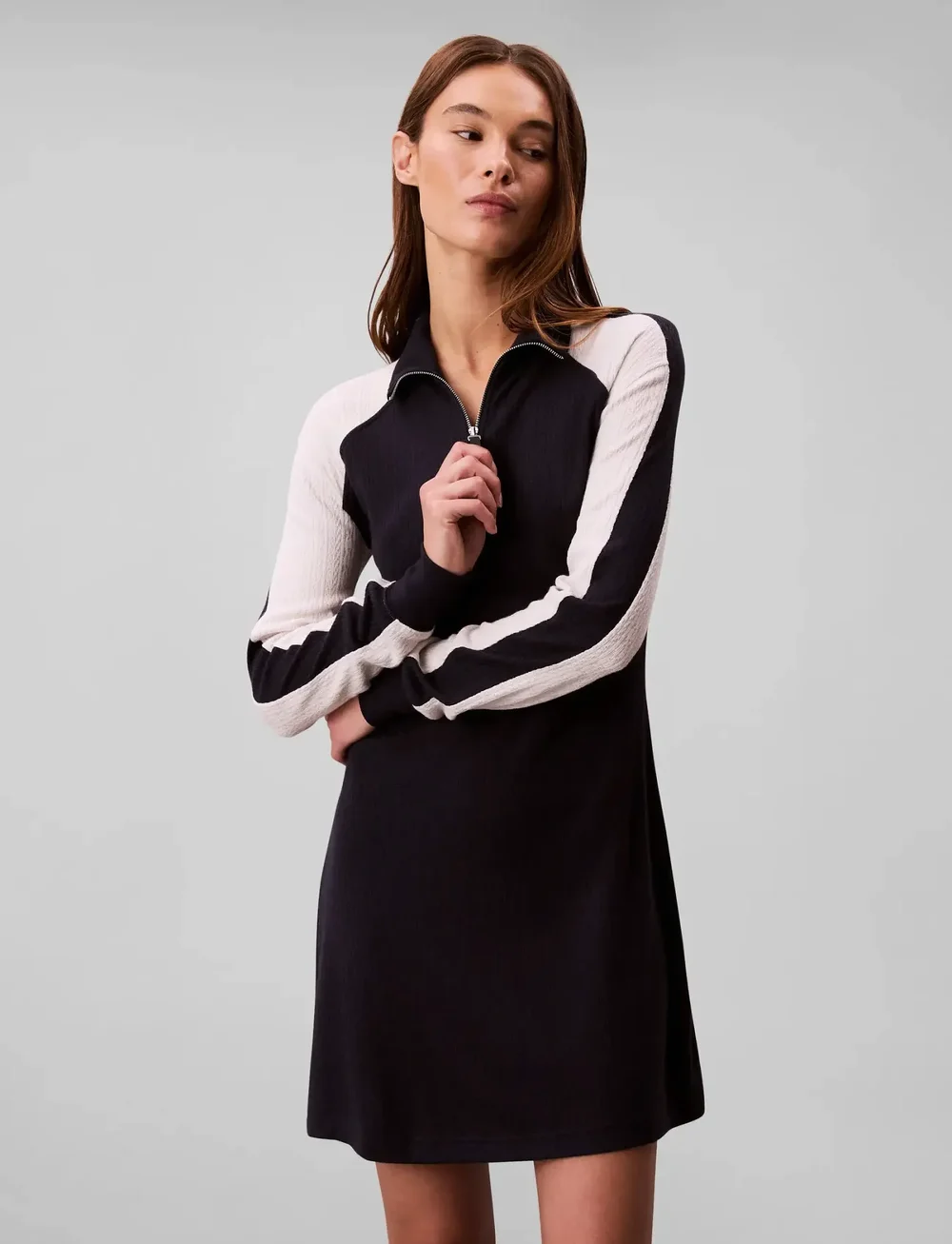 Calvin Klein Jeans - FALL TEXTURE MINI DRESS - t-shirtkjoler - dark sapphire - 4