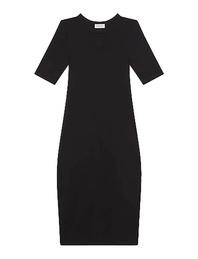 calvin klein black bodycon dress Calvin Klein Calvin Klein Denim Articulated Mini Dress in Black