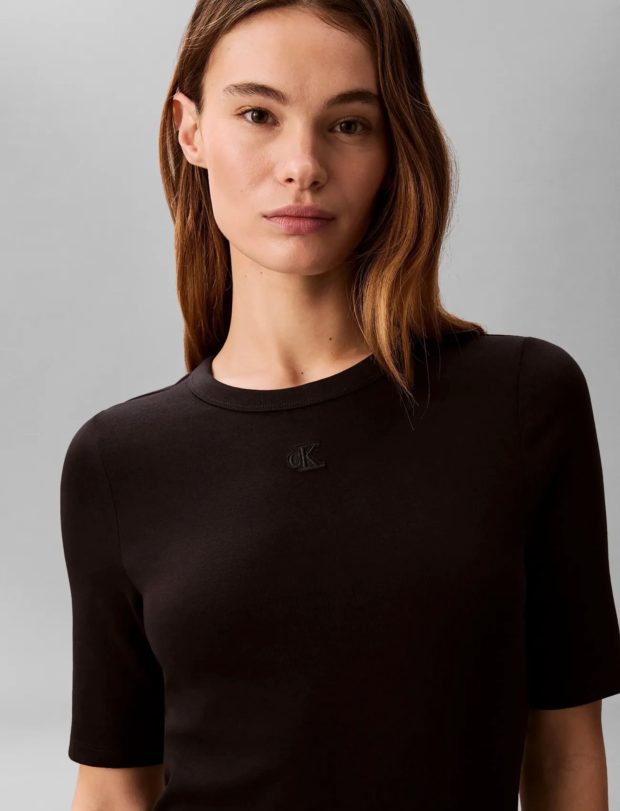 Calvin Klein Jeans - HS 1X1 REFINED COTTON RIB MIDI D - bodycon dresses - black - 2