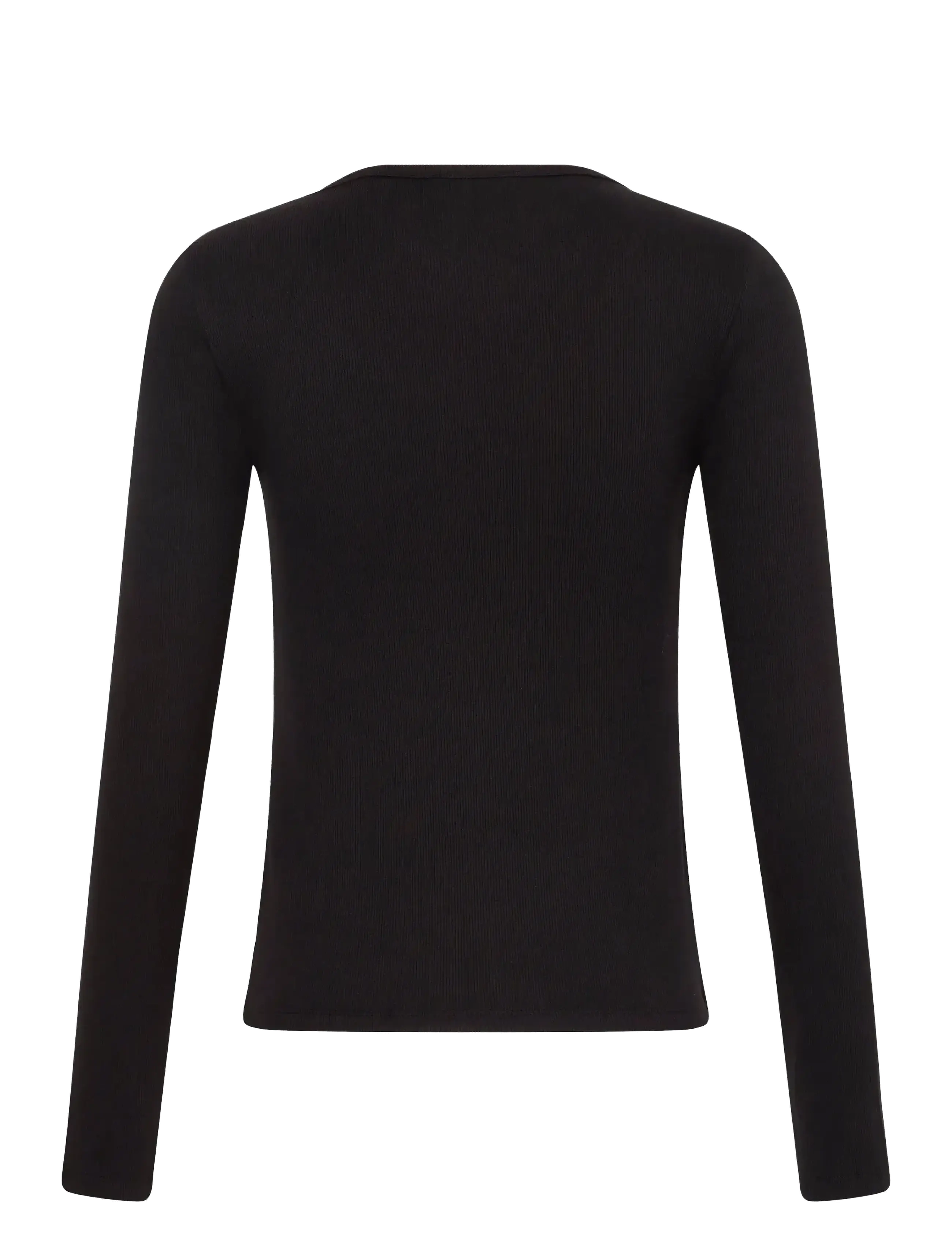 Calvin Klein Jeans - LS HERITAGE LABEL SCOOP NCK - langærmede toppe - black - 2
