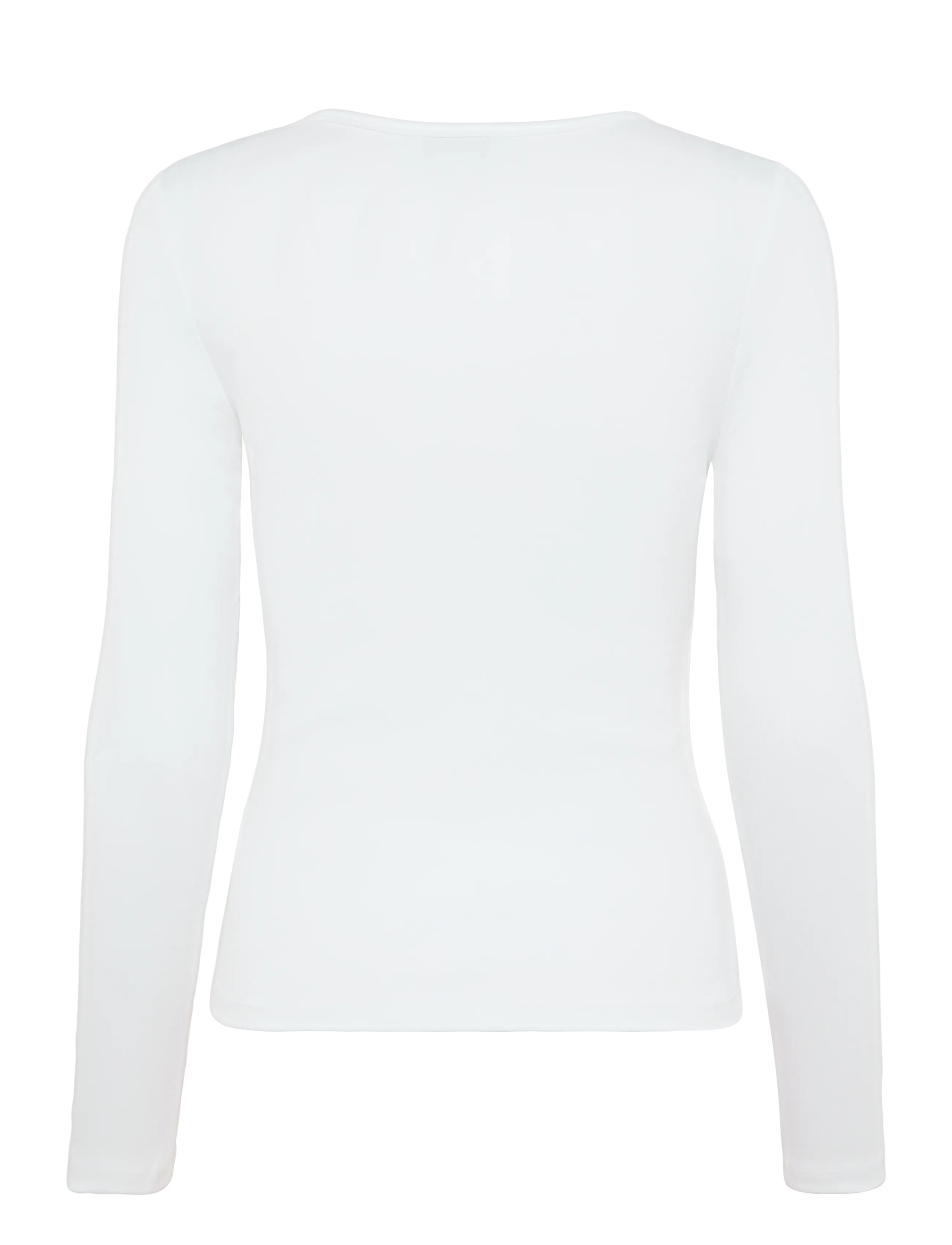 Calvin Klein Jeans - LS HERITAGE LABEL SCOOP NCK - langærmede toppe - bright white - 2