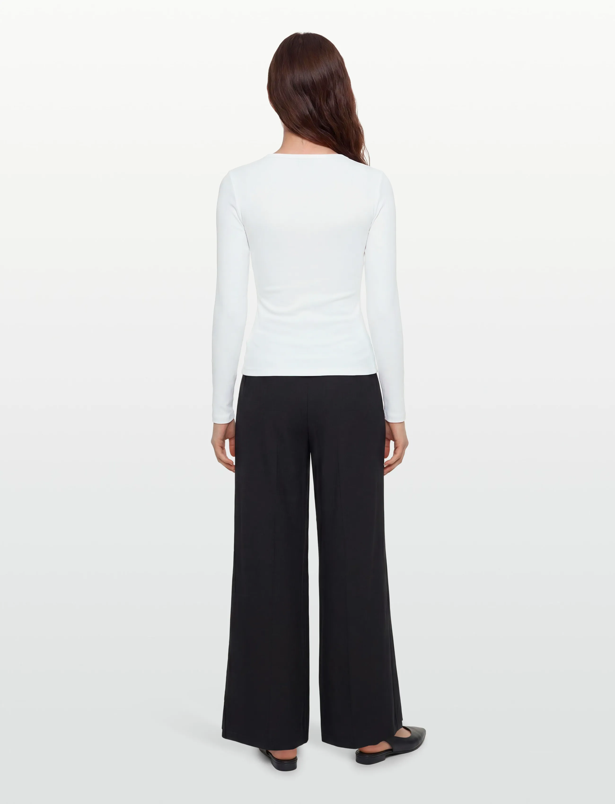 Calvin Klein Jeans - LS HERITAGE LABEL SCOOP NCK - langærmede toppe - bright white - 4