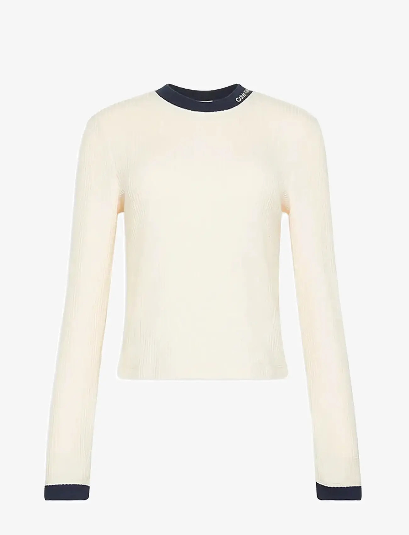 Calvin Klein Jeans - LS WAFFLE TEE - langærmede toppe - shortbread - 0