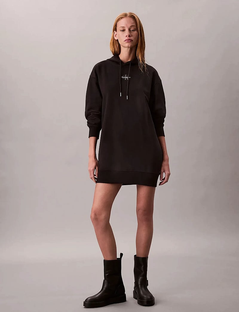 Calvin Klein Jeans - LS MONOLOGO PREMIUM TERRY HOODIE - hoodies - black - 0