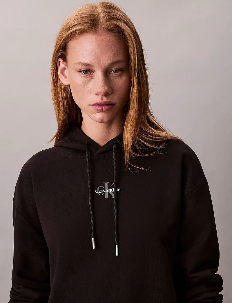 Calvin Klein Jeans - LS MONOLOGO PREMIUM TERRY HOODIE - hoodies - black - 2