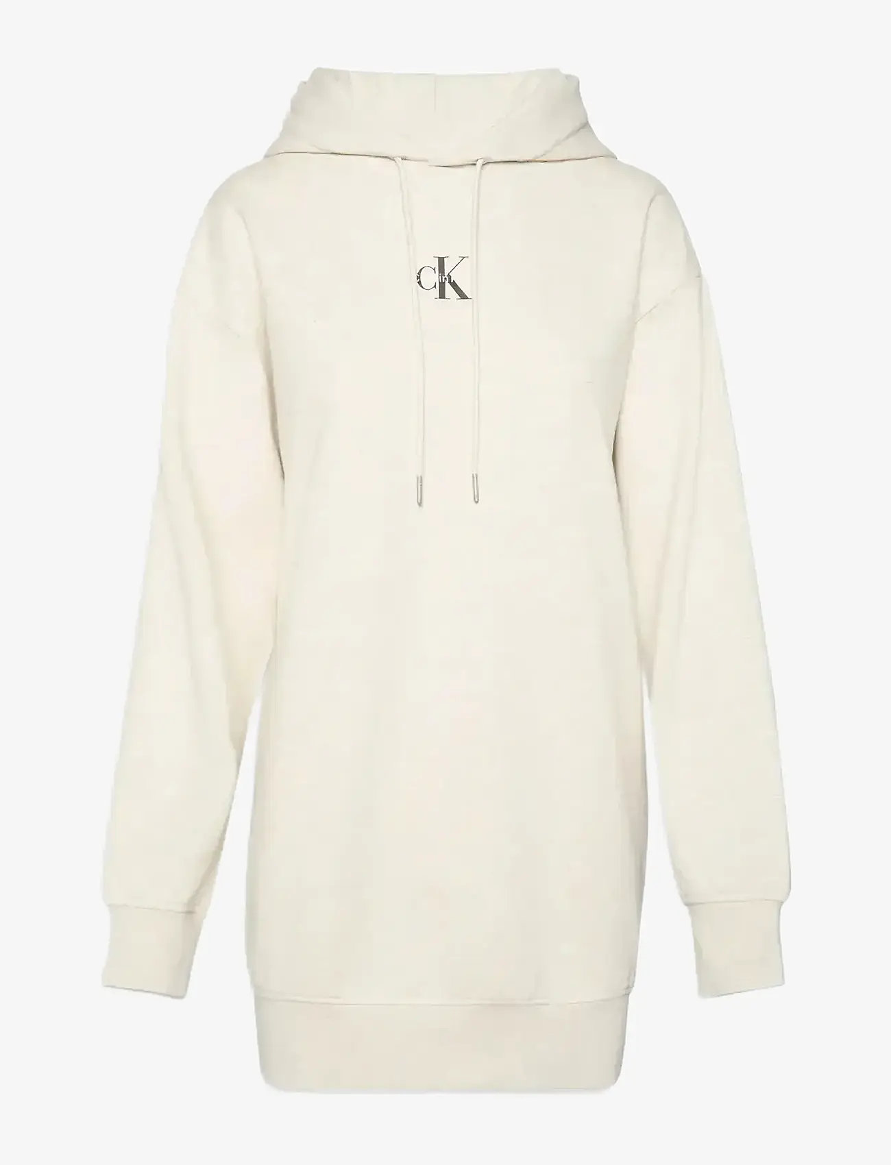 Calvin Klein Jeans - LS MONOLOGO PREMIUM TERRY HOODIE - kapuutsiga dressipluusid - vanilla heather - 1