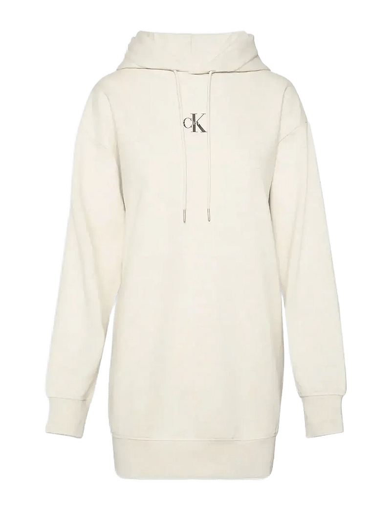 Calvin Klein Jeans - LS MONOLOGO PREMIUM TERRY HOODIE - kapuutsiga dressipluusid - vanilla heather - 1