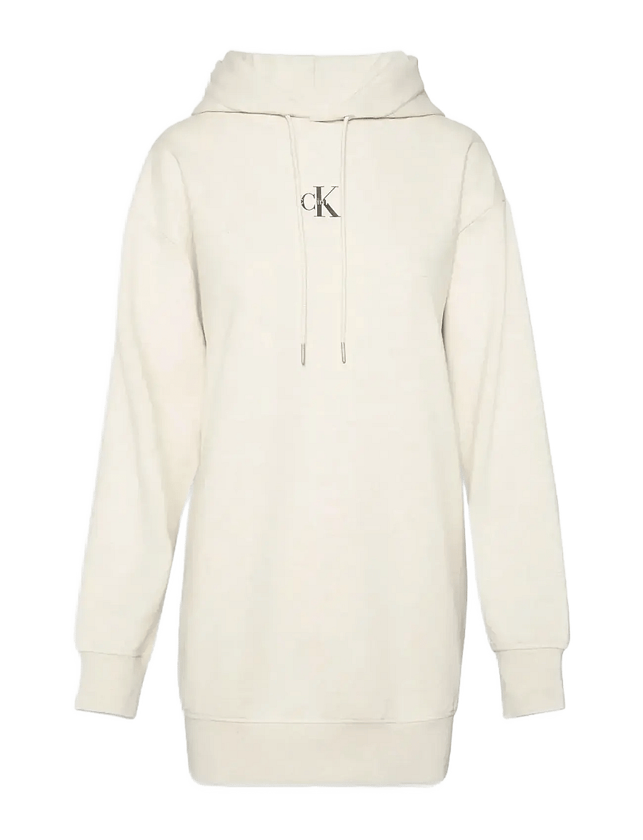 Calvin Klein Jeans - LS MONOLOGO PREMIUM TERRY HOODIE - kapuutsiga pusad - vanilla heather - 1