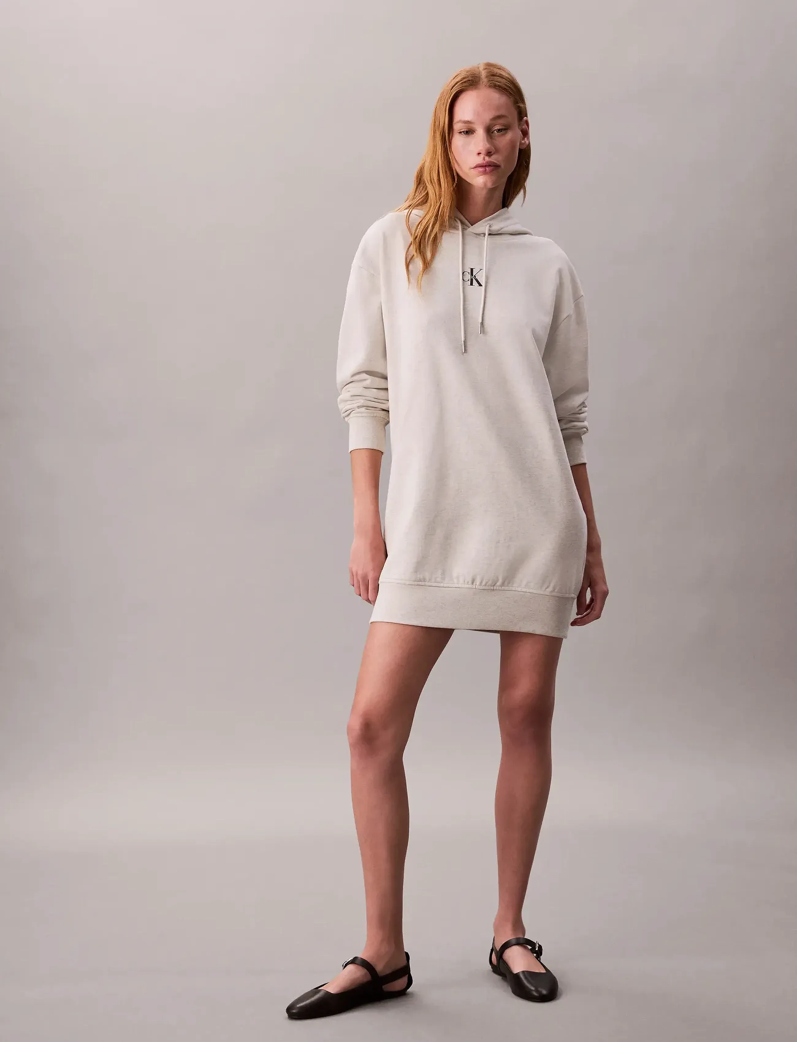 Calvin Klein Jeans - LS MONOLOGO PREMIUM TERRY HOODIE - hoodies - vanilla heather - 2