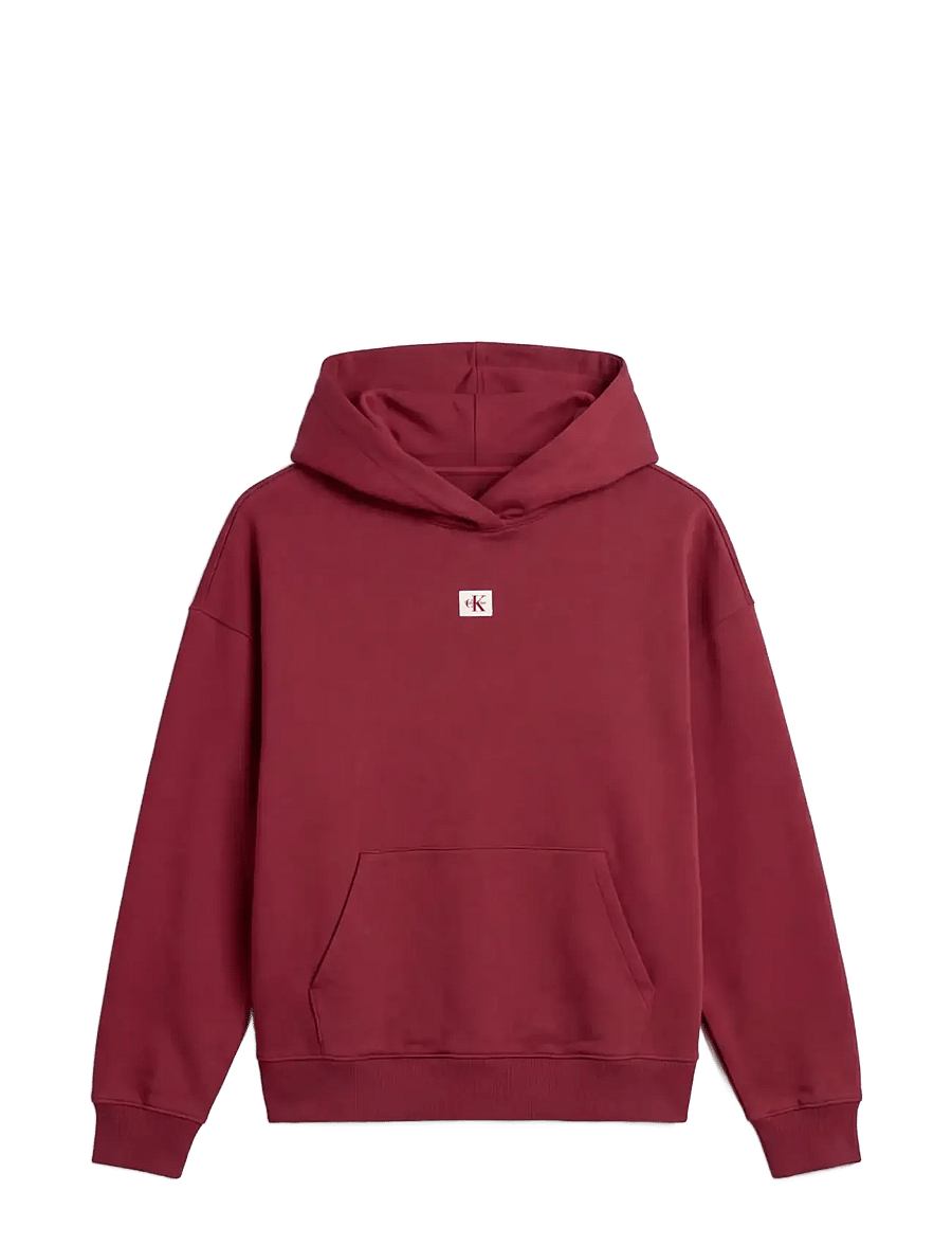 Calvin Klein Jeans - LS WOVEN LABEL FRENCH TERRY PO H - kapuzenpullover - rhododendron - 1