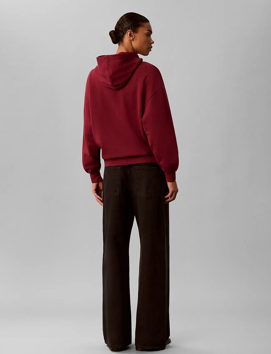 Calvin Klein Jeans - LS WOVEN LABEL FRENCH TERRY PO H - kapuzenpullover - rhododendron - 2