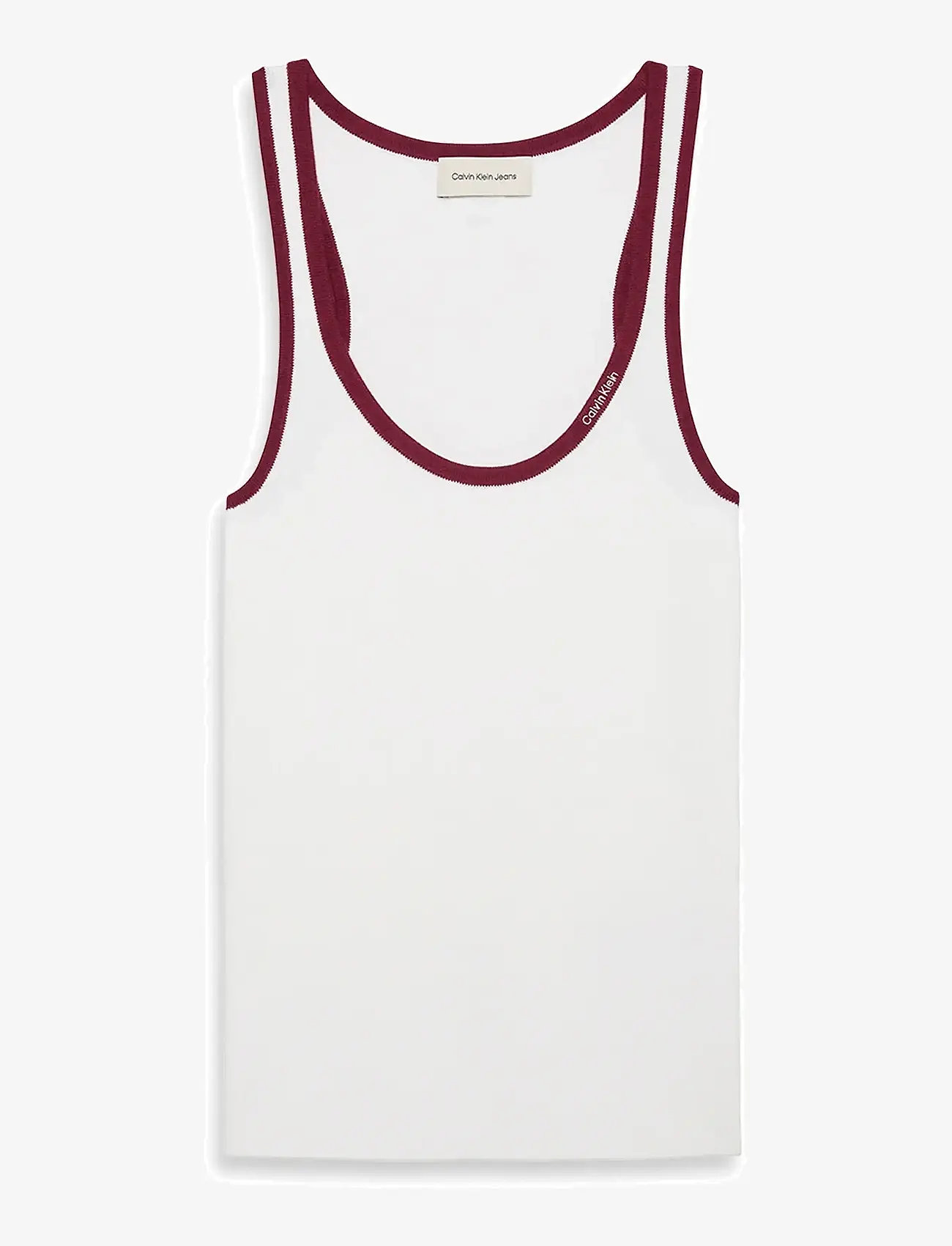 Calvin Klein Jeans - CTN RIB TANK WITH COLOR BLOCK TR - linnen - brilliant white combo - 1