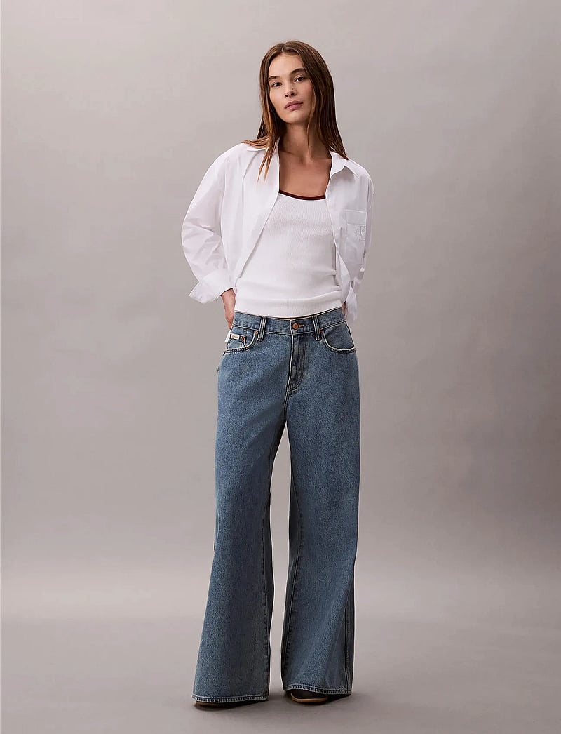 Calvin Klein Jeans - CTN RIB TANK WITH COLOR BLOCK TR - linnen - brilliant white combo - 3