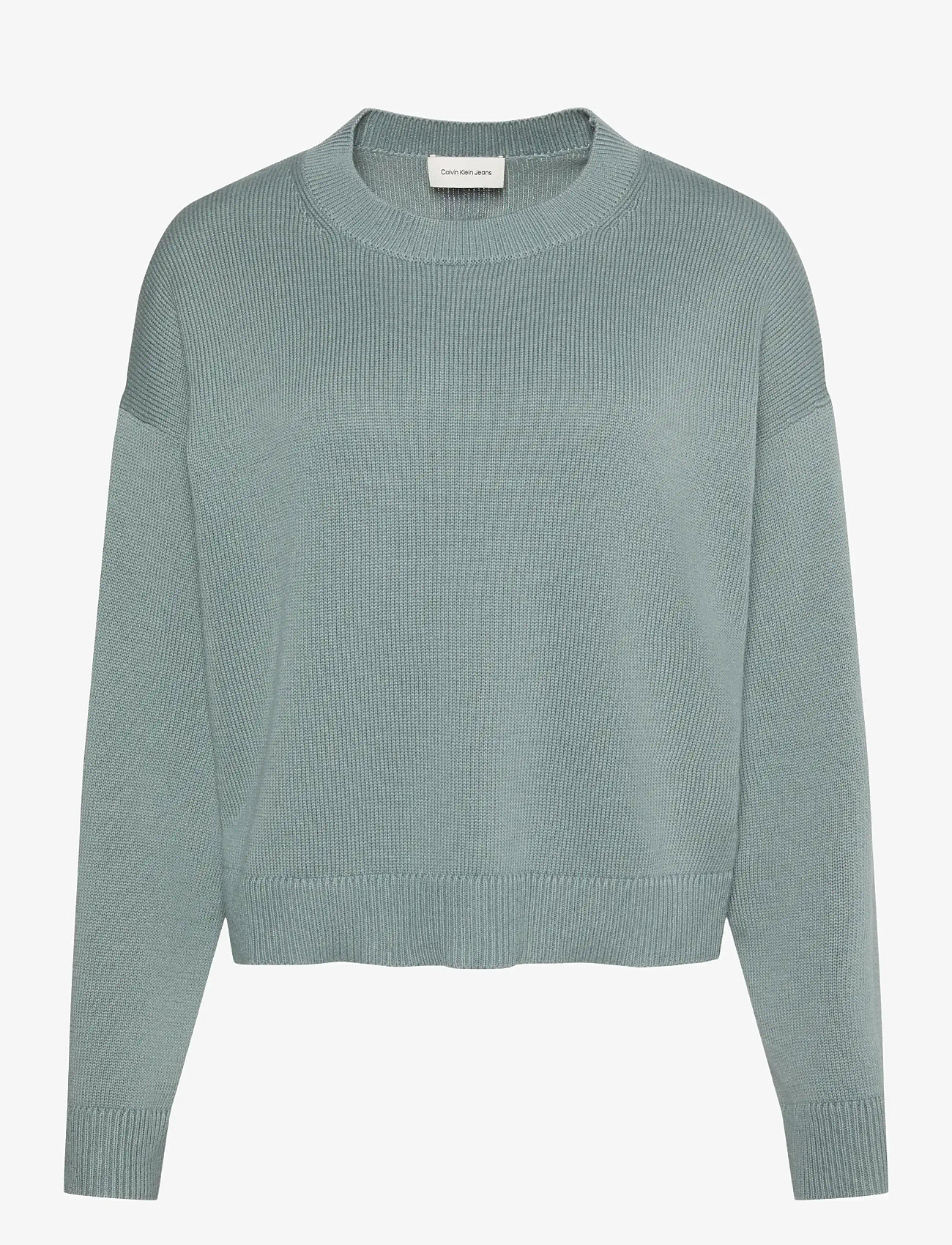 Calvin Klein Jeans - Long Sleeve Crew Neck Sweater - jumpers - autumn green - 0