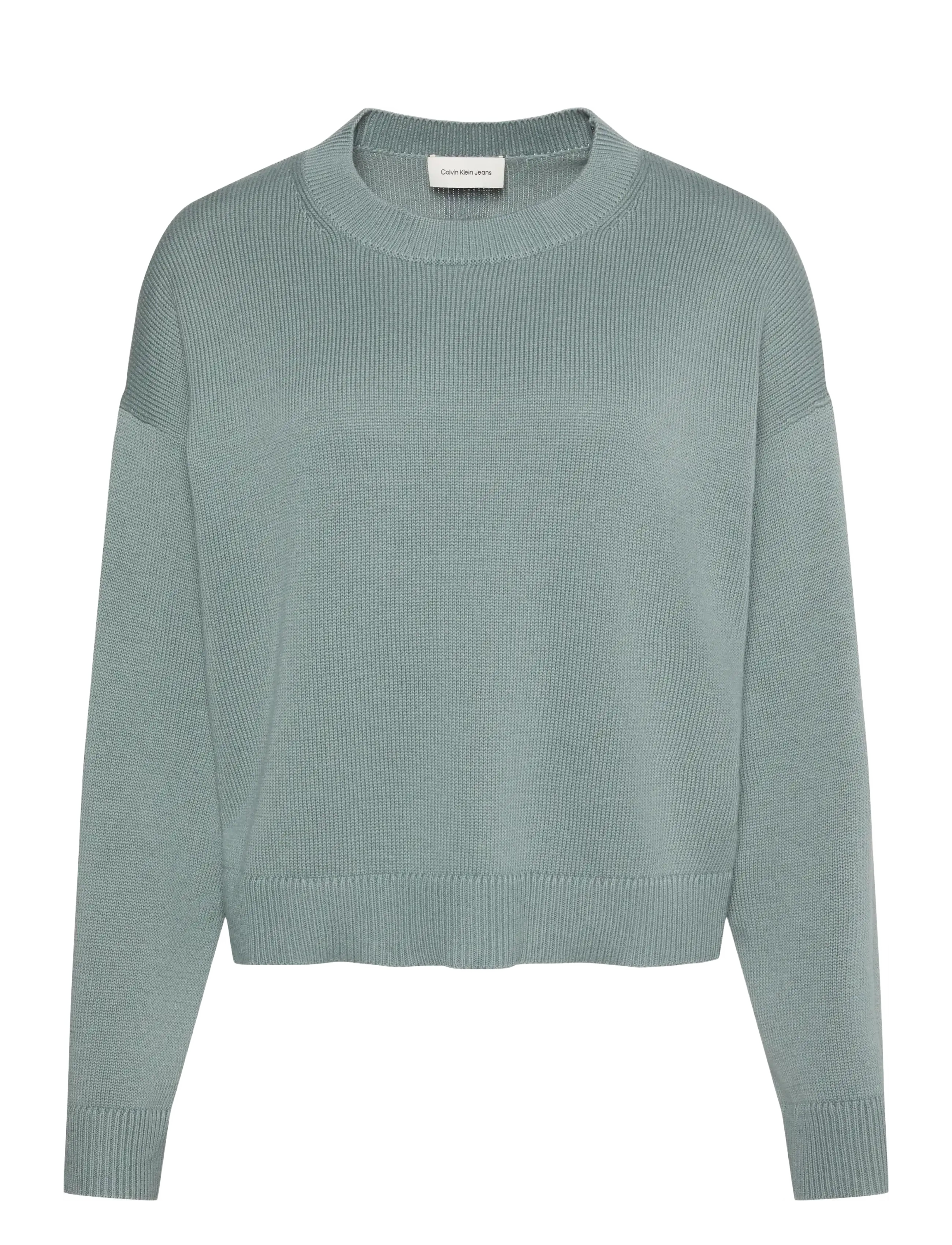 Long Sleeve Crew Neck Sweater - AUTUMN GREEN
