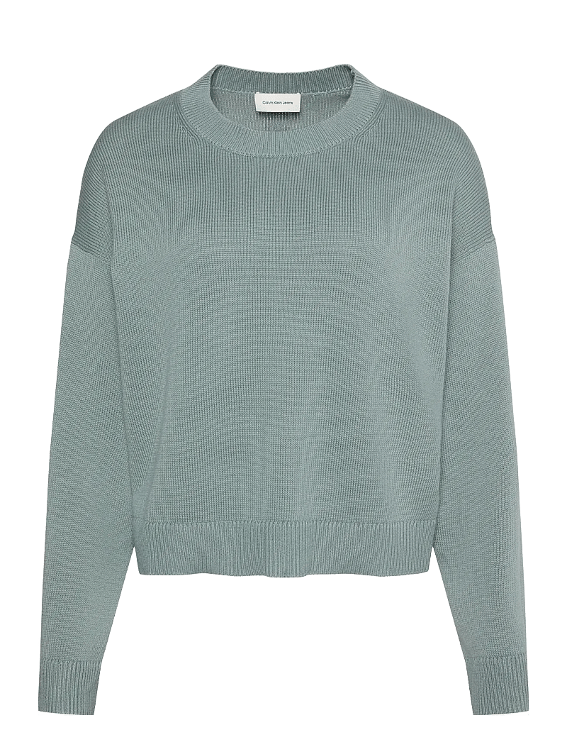 Calvin Klein Jeans - Long Sleeve Crew Neck Sweater - jumpers - autumn green - 0
