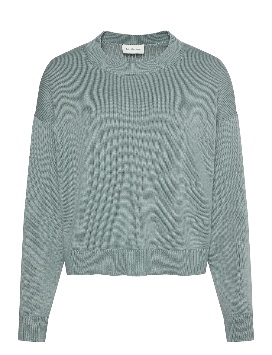 Calvin Klein Jeans - Long Sleeve Crew Neck Sweater - striktrøjer - autumn green - 1