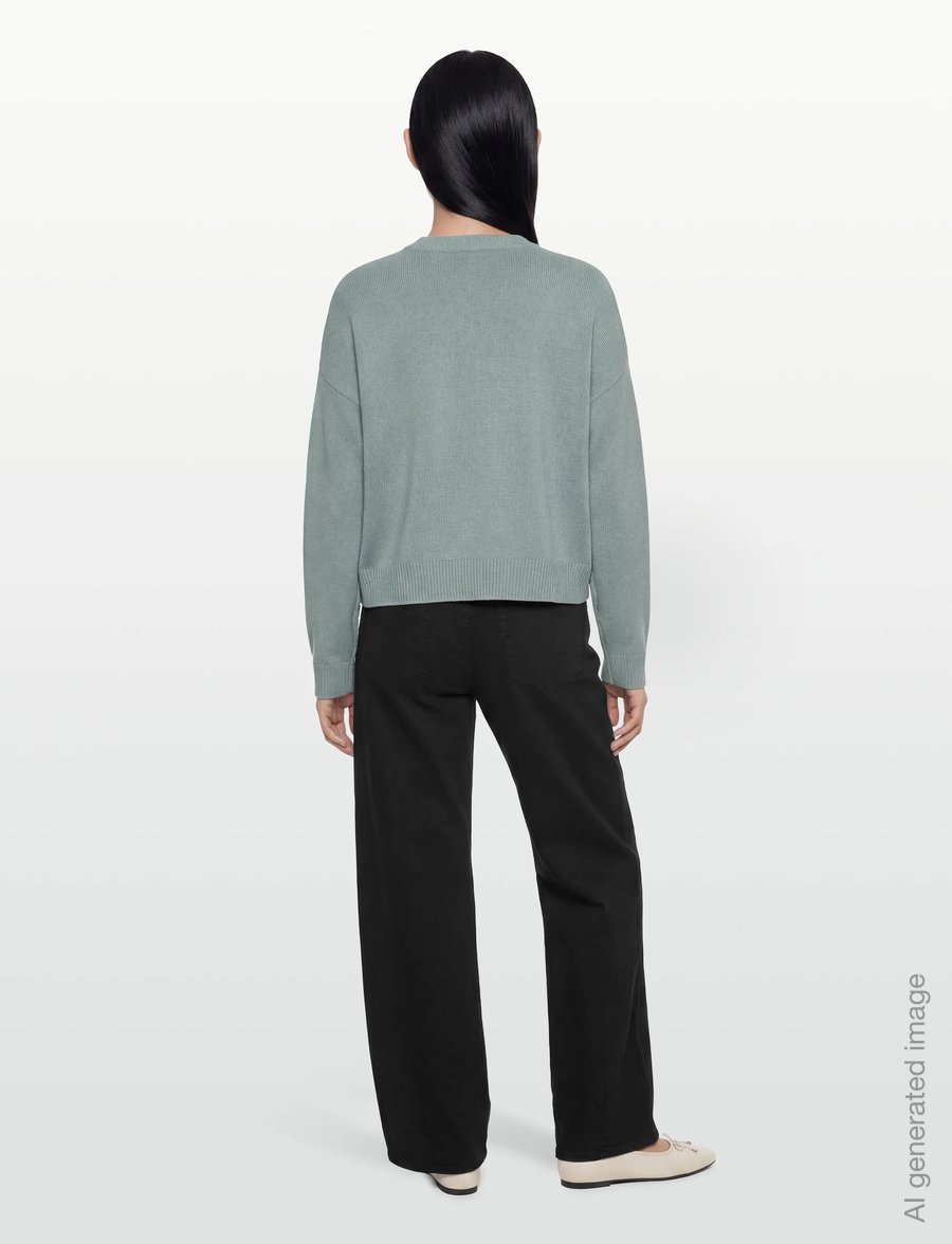 Calvin Klein Jeans - Long Sleeve Crew Neck Sweater - striktrøjer - autumn green - 4
