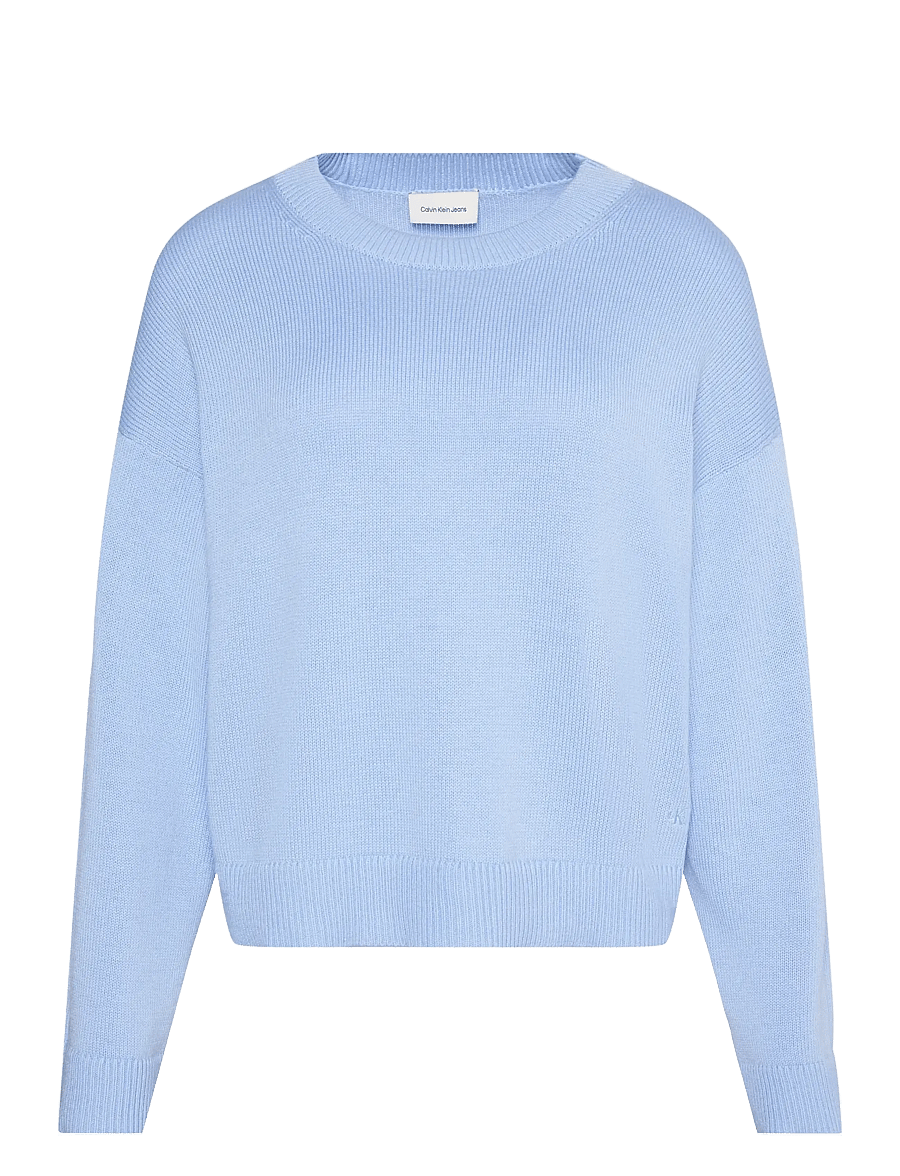 Calvin Klein Jeans - Long Sleeve Crew Neck Sweater - striktrøjer - hydrangea - 1