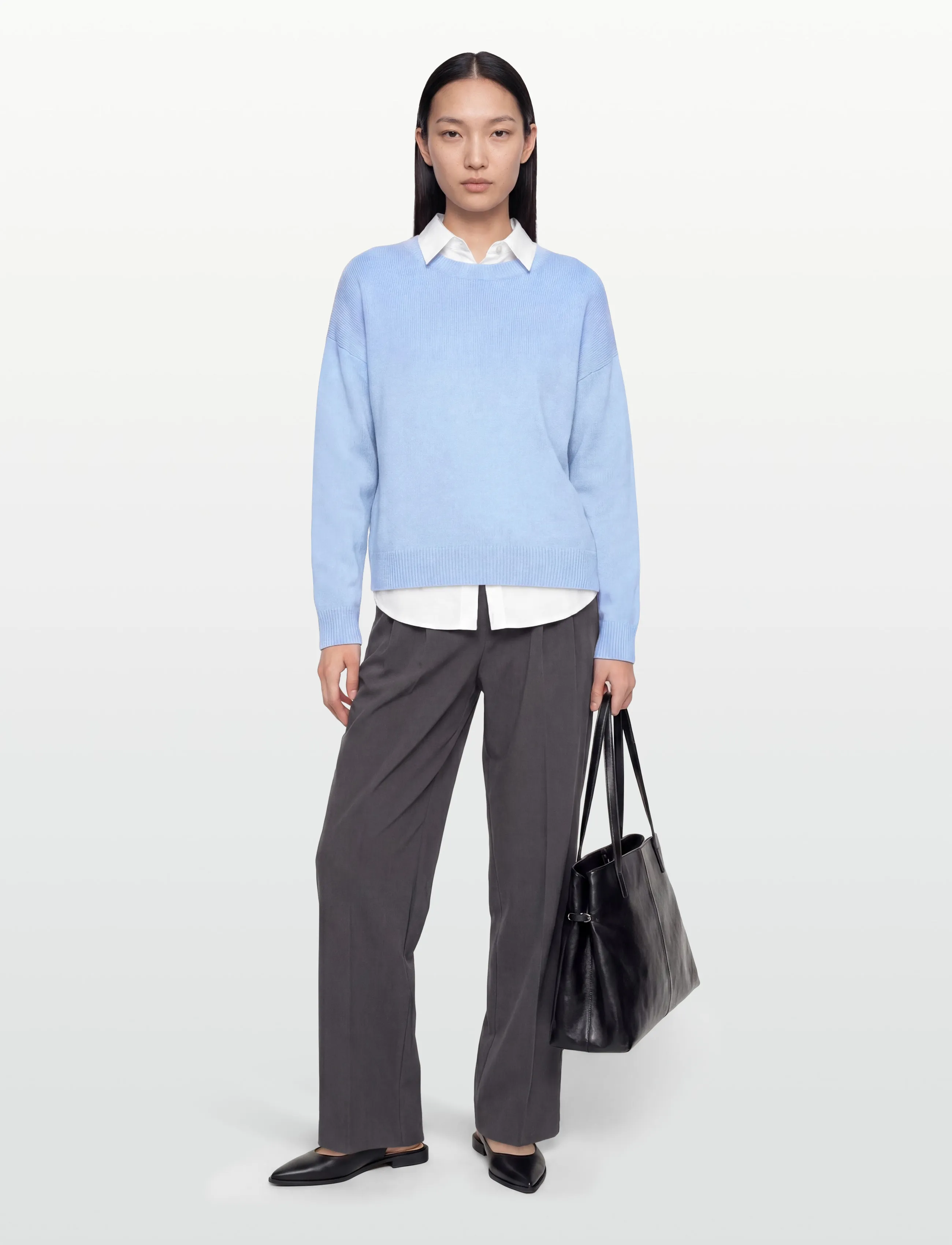 Calvin Klein Jeans Long Sleeve Crew Neck Sweater, Kvinder, Rundhalset Sweater, Blå, Str: XXS