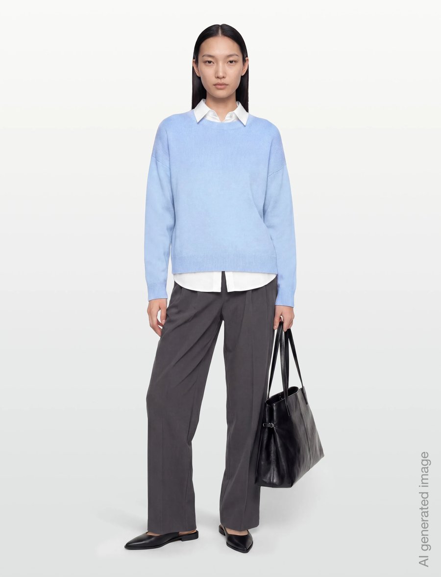 Calvin Klein Jeans - Long Sleeve Crew Neck Sweater - striktrøjer - hydrangea - 0