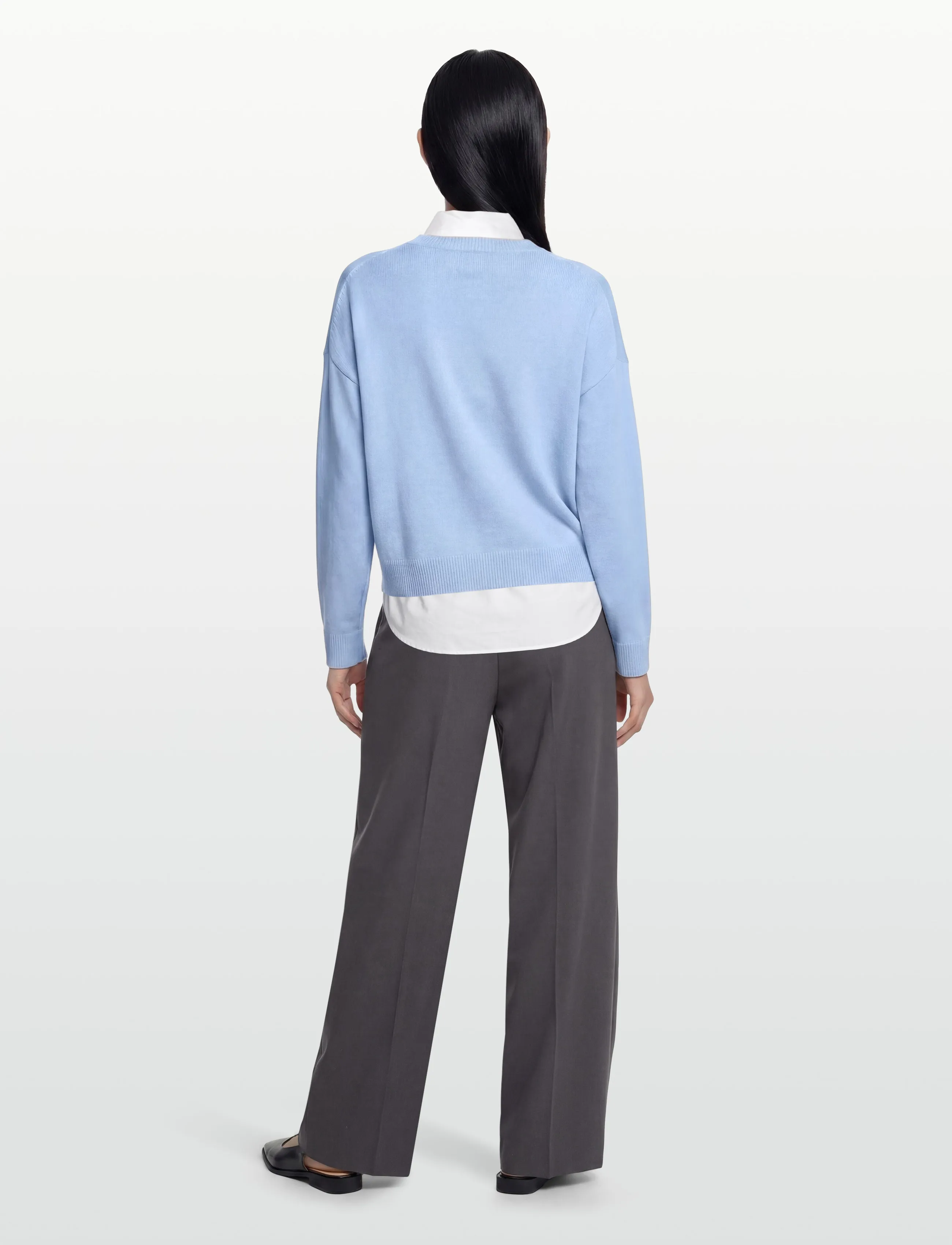 Calvin Klein Jeans - Long Sleeve Crew Neck Sweater - sviitrid - hydrangea - 4
